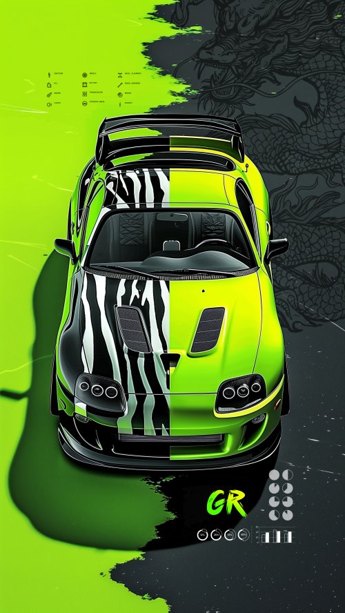 Green/Black 24h : Auto Changer - Evening wallpaper