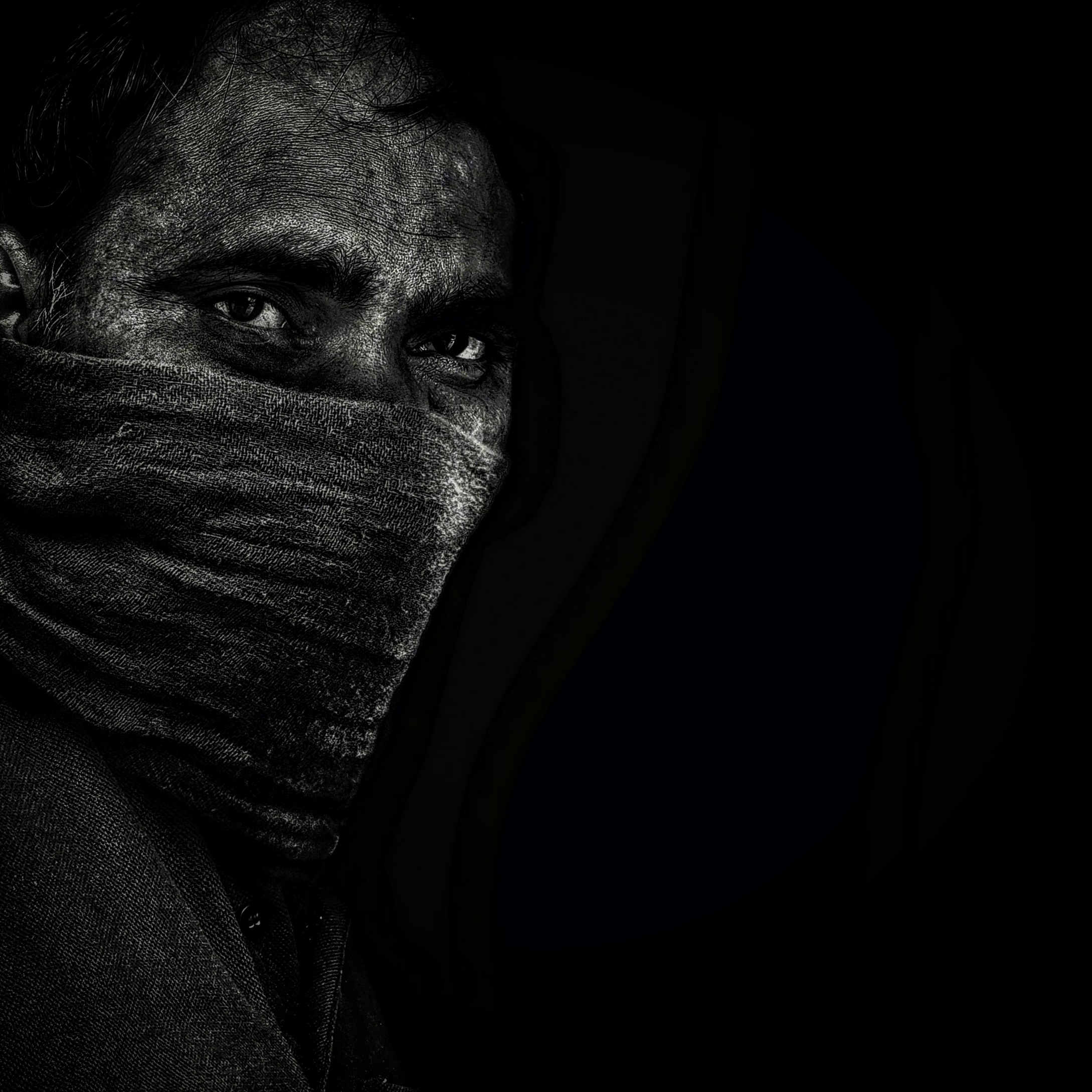 Mysterious Masked Man Portrait - portrait wallpaper for Darkify
