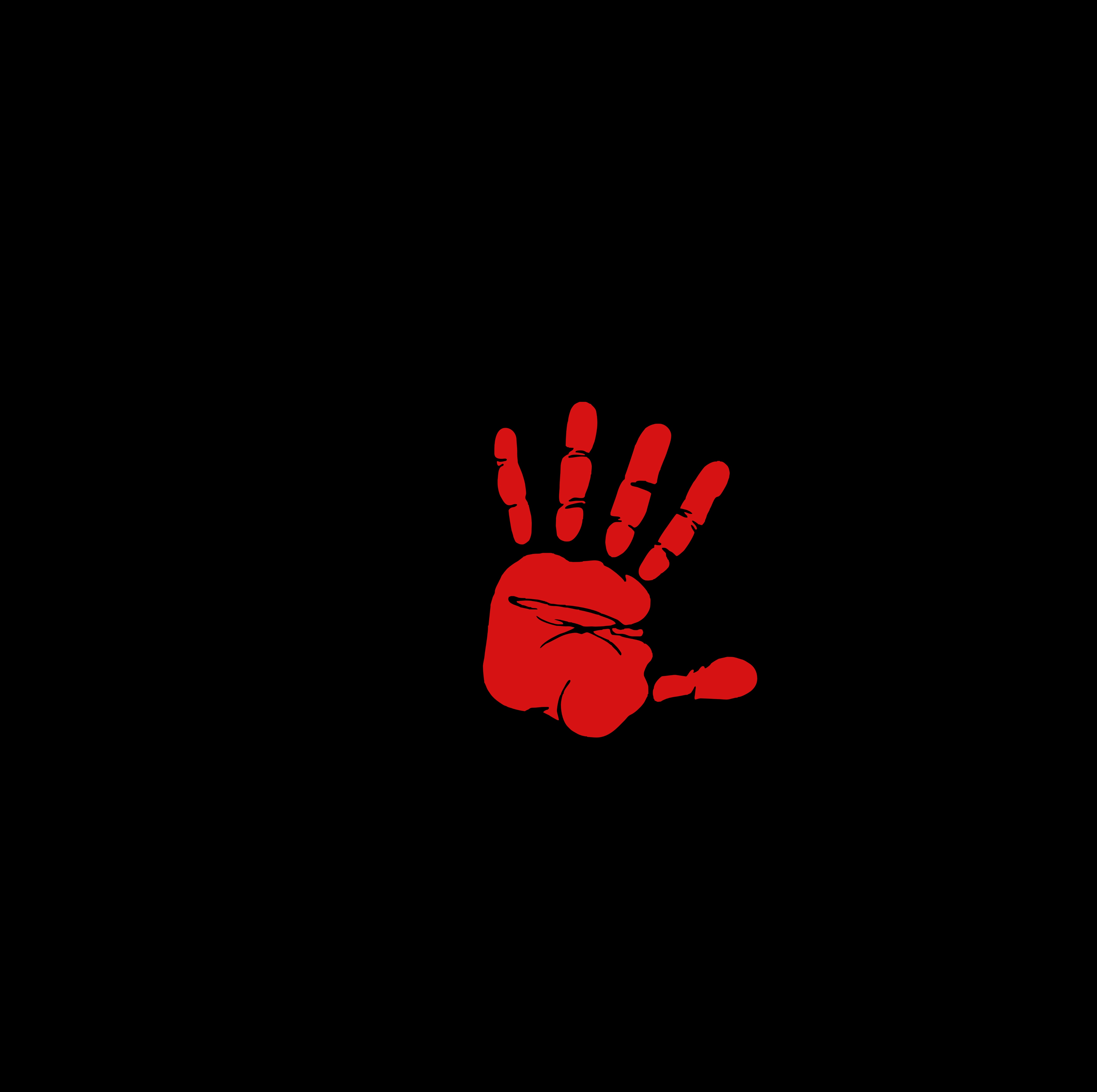 Minimalist Red Handprint - minimal wallpaper for Darkify
