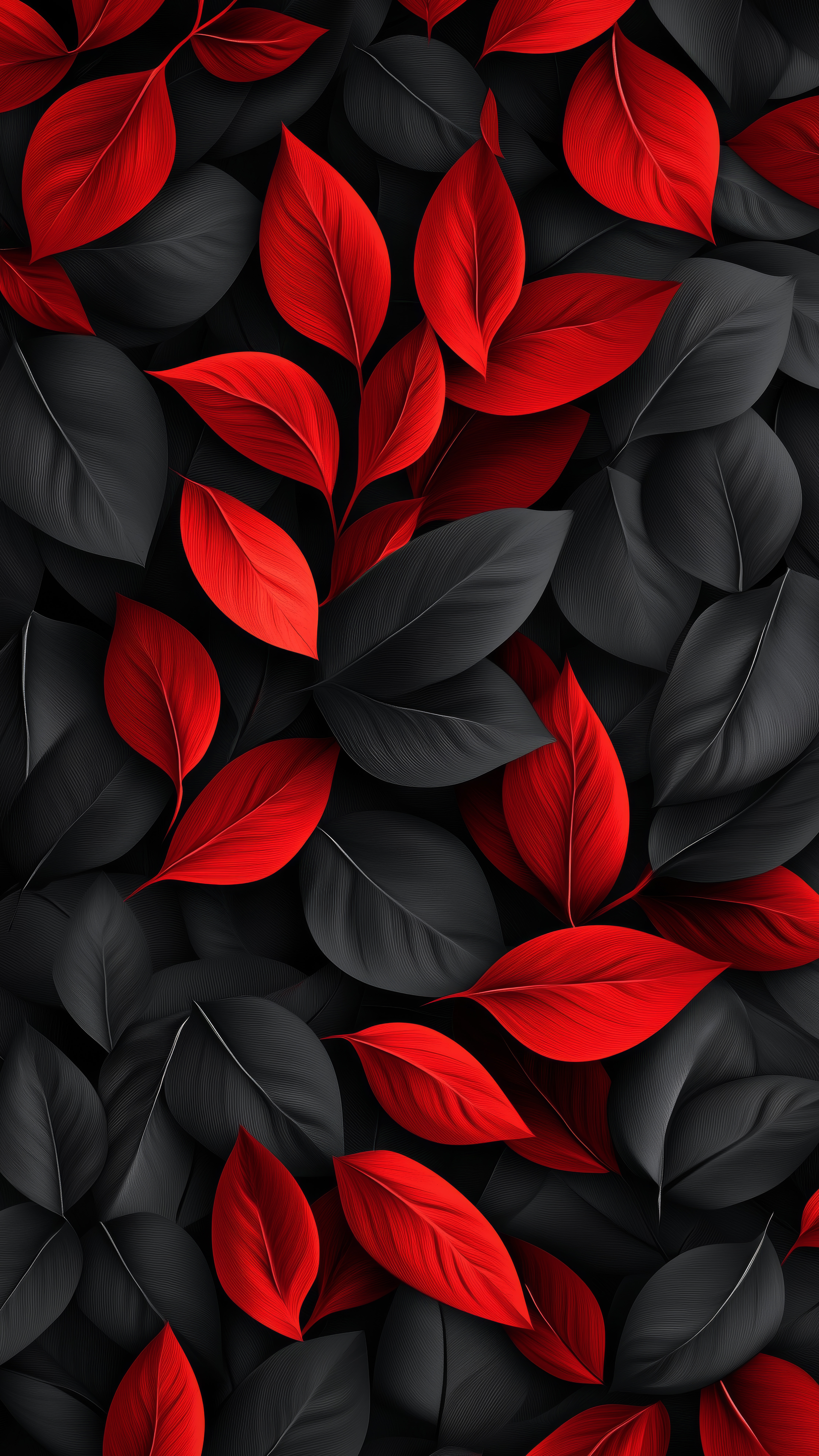 Red and Black Leaves - leaf wallpaper for Darkify