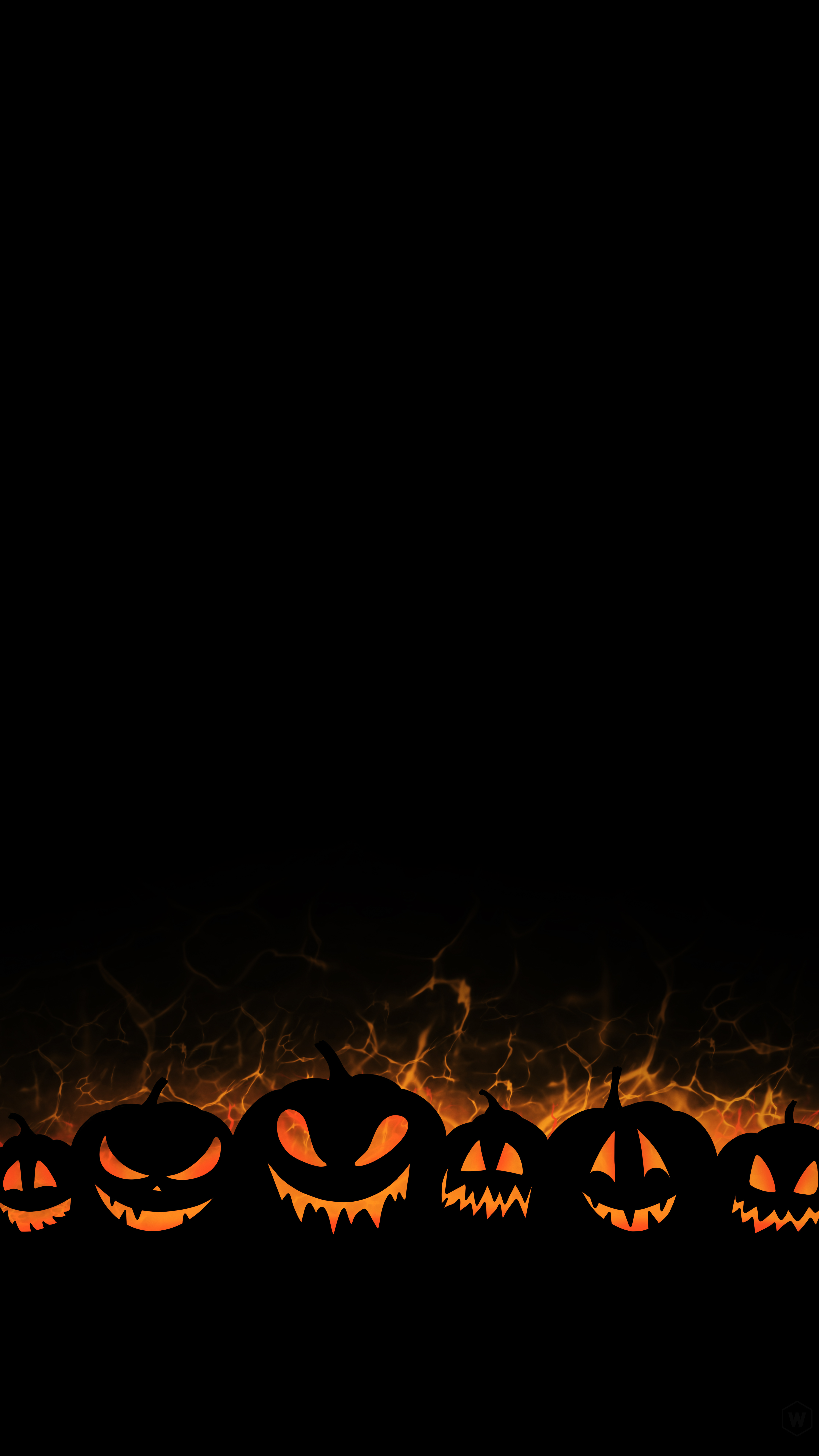 Fiery Halloween Jack-o'-Lanterns - halloween wallpaper for Darkify