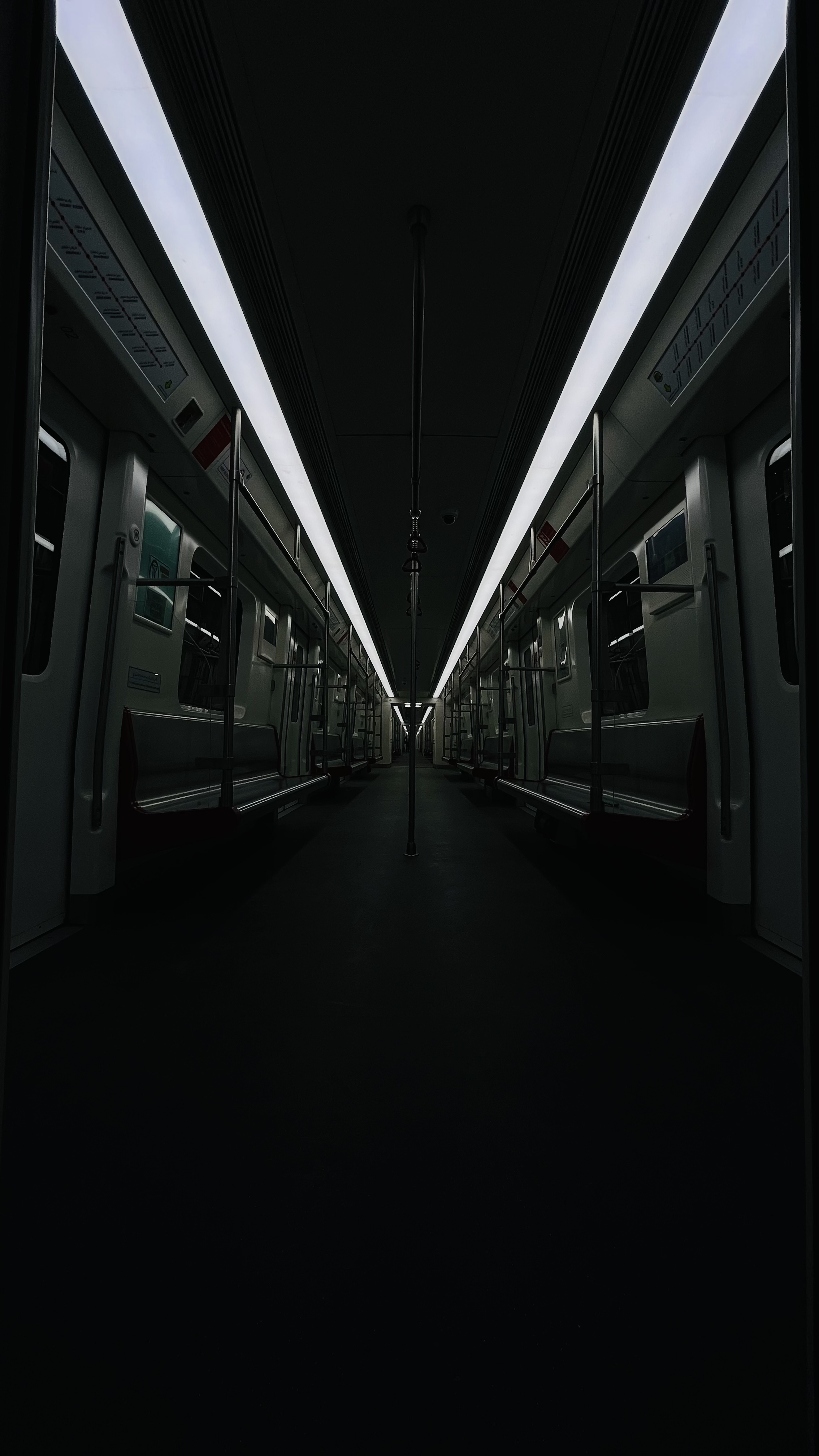 Empty Subway Train Interior - train wallpaper for Darkify