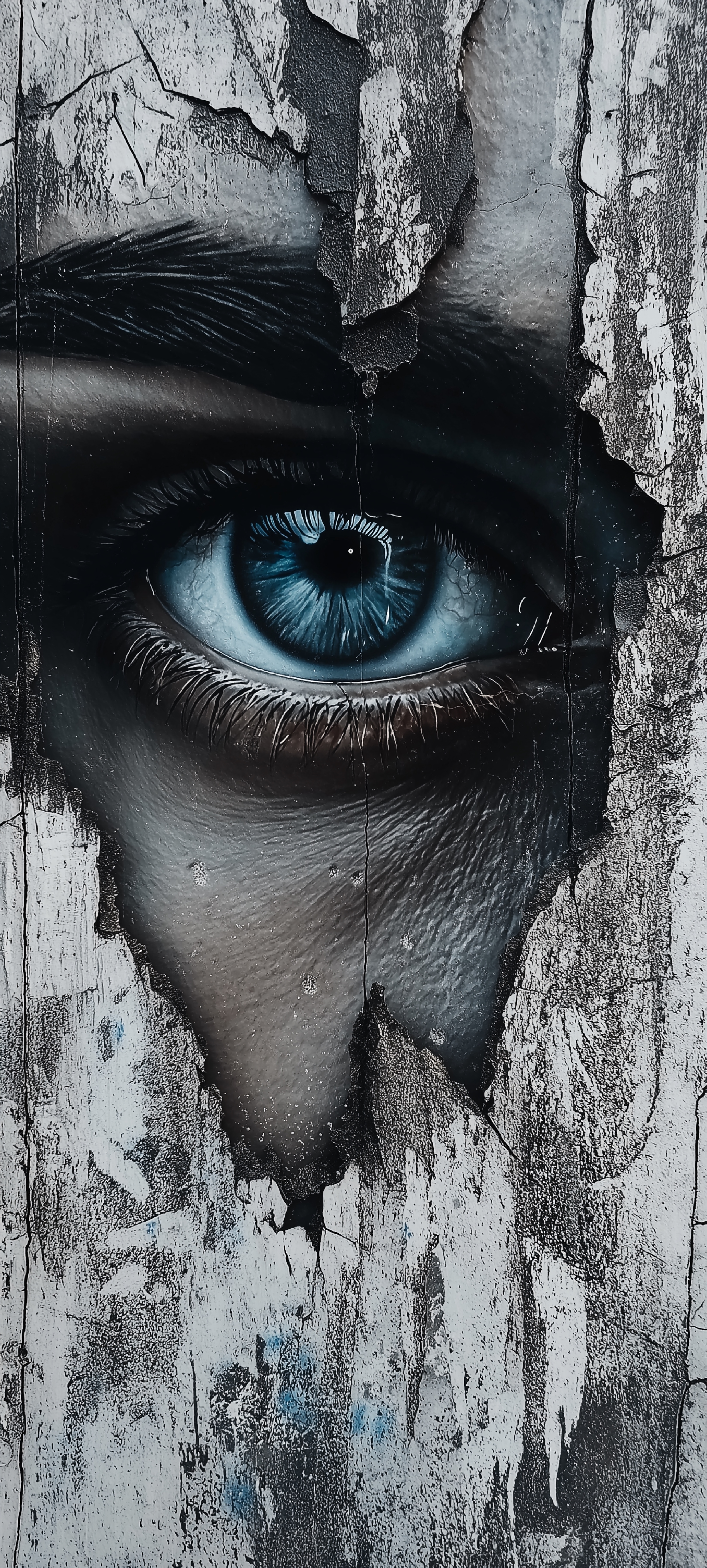 Piercing Blue Eye Mural - art wallpaper for Darkify