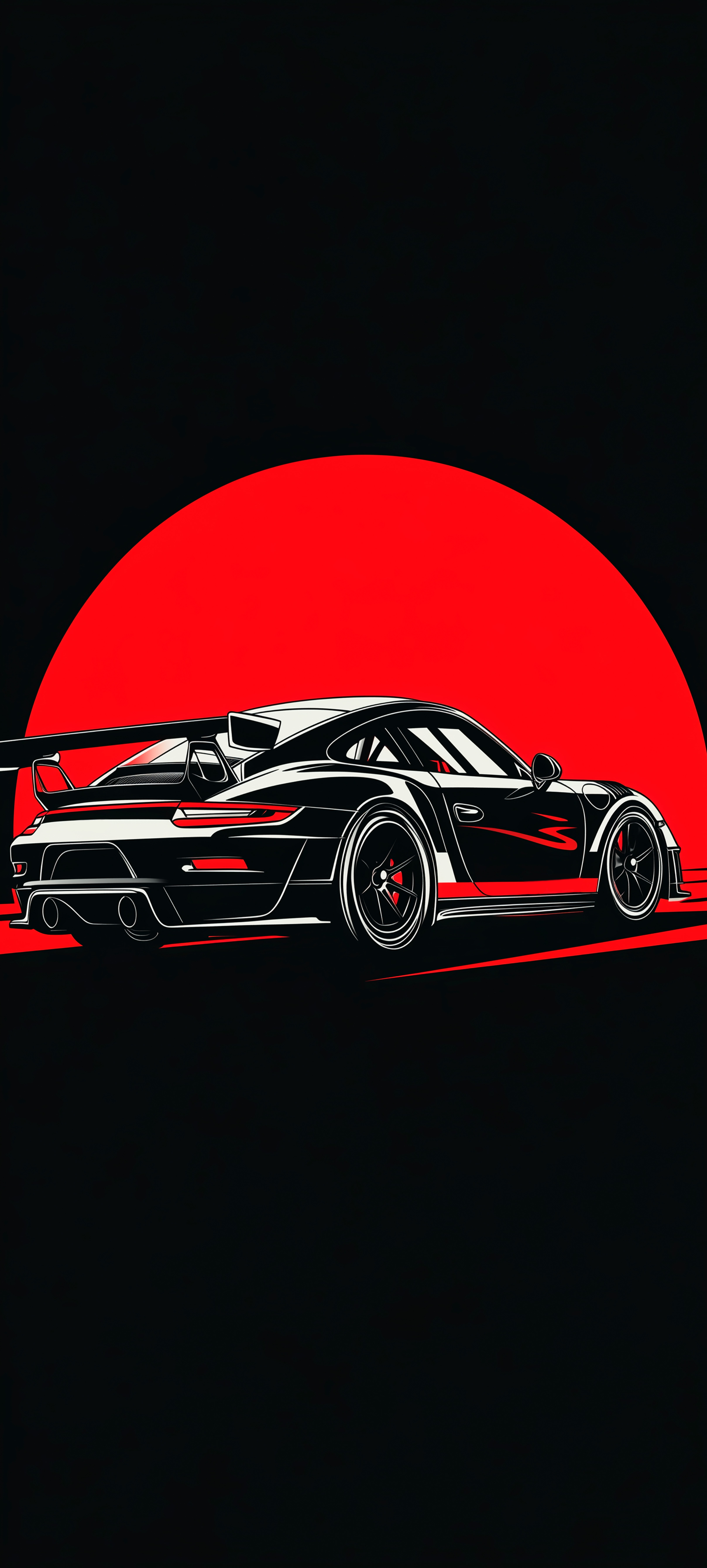 Porsche Red Sun Silhouette - porsche wallpaper for Darkify