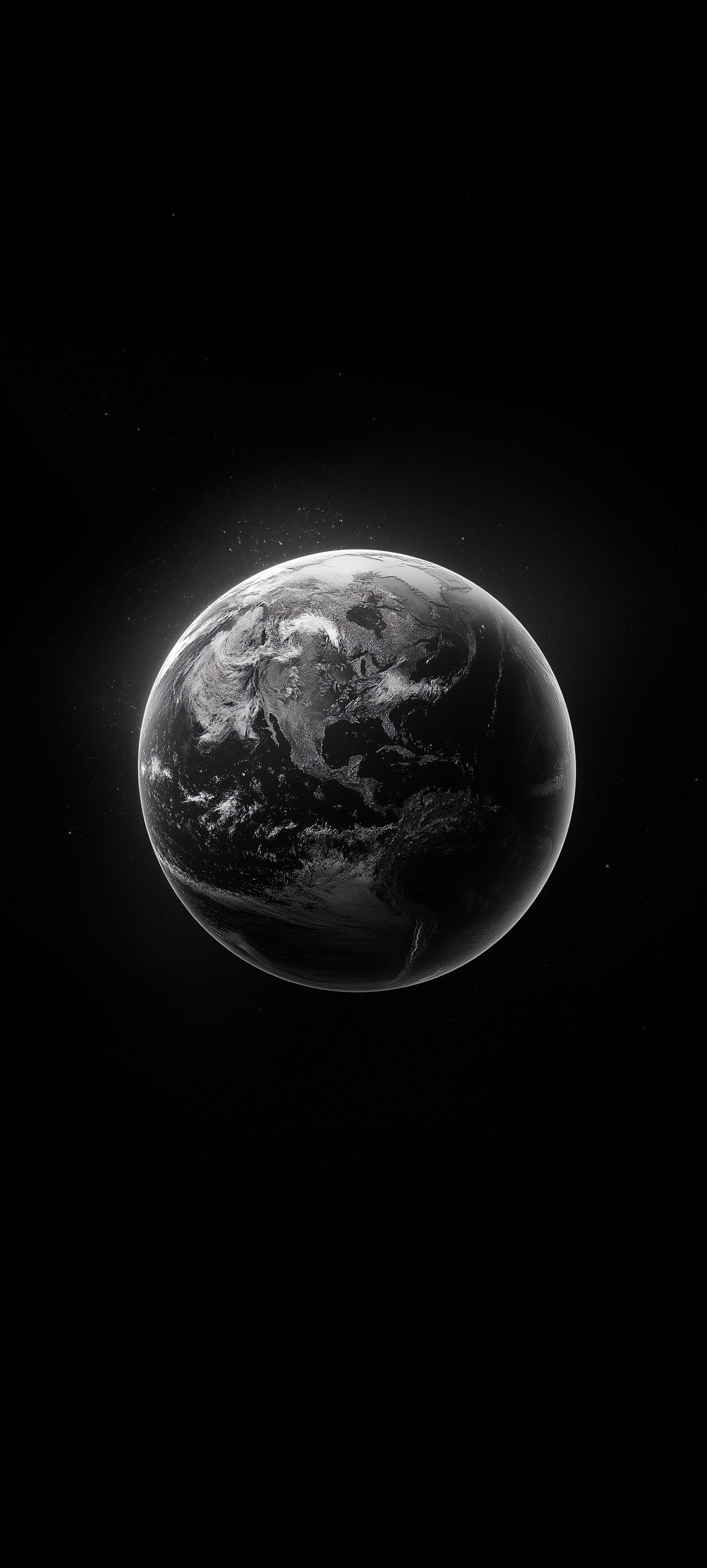 Monochrome Earth Space View - planet wallpaper for Darkify