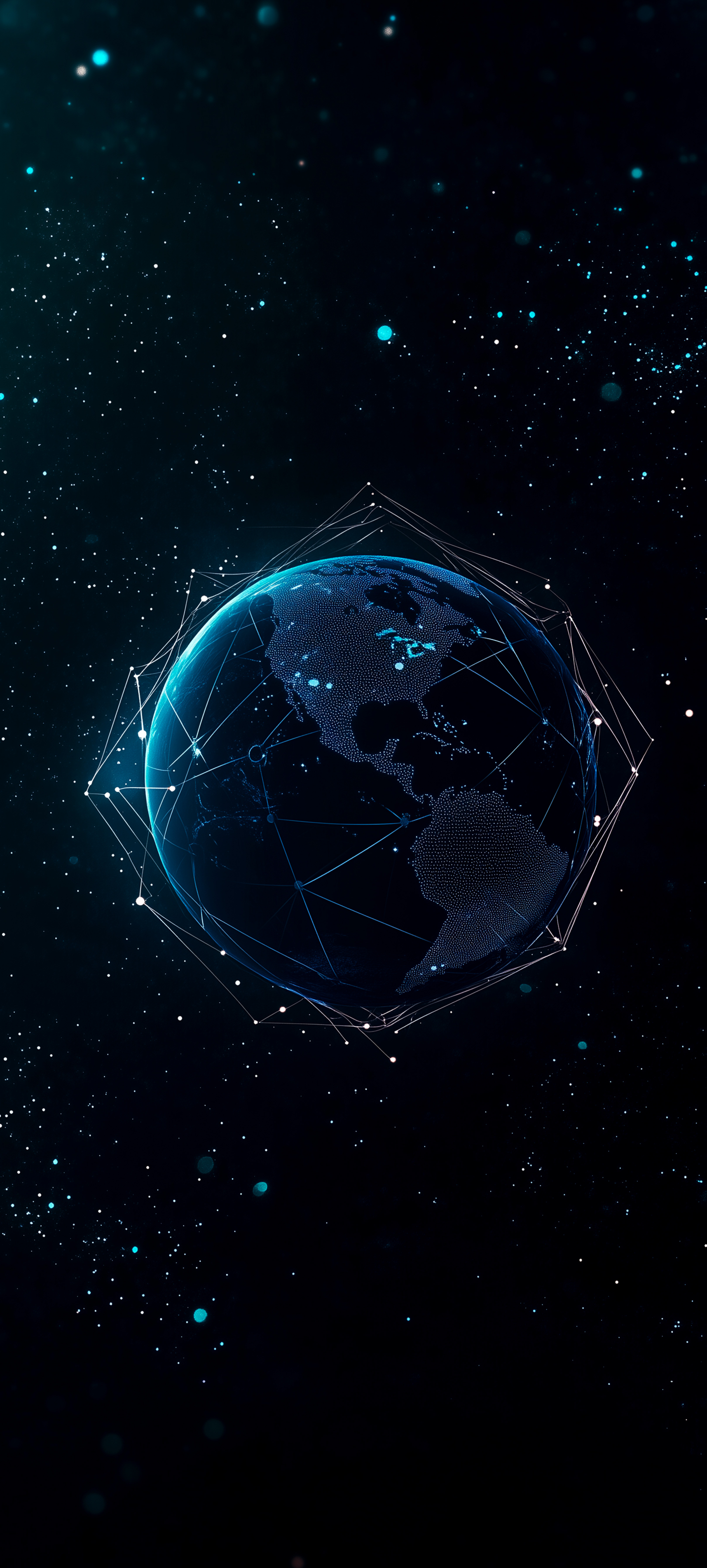 Digital Connected Earth Globe - galaxy wallpaper for Darkify