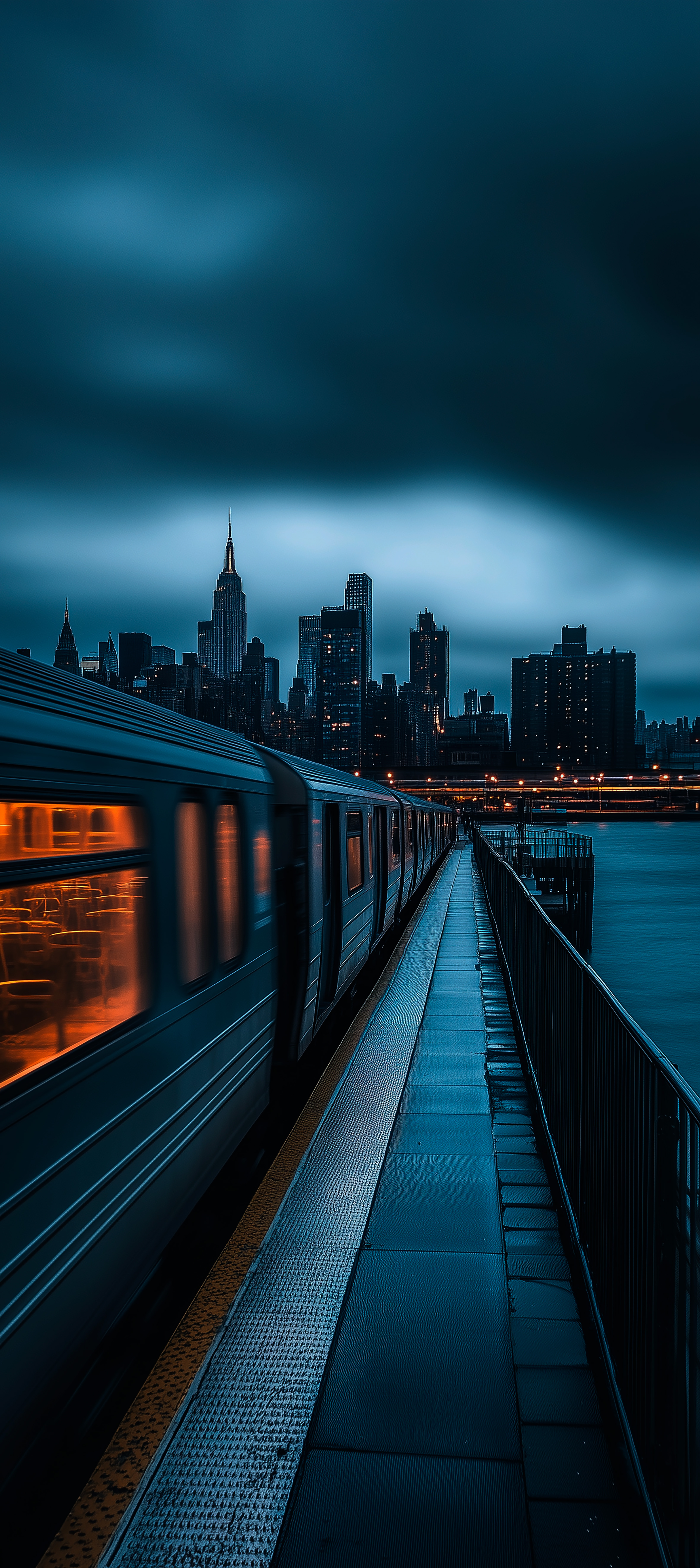 Subway Train City Skyline - city wallpaper for Darkify