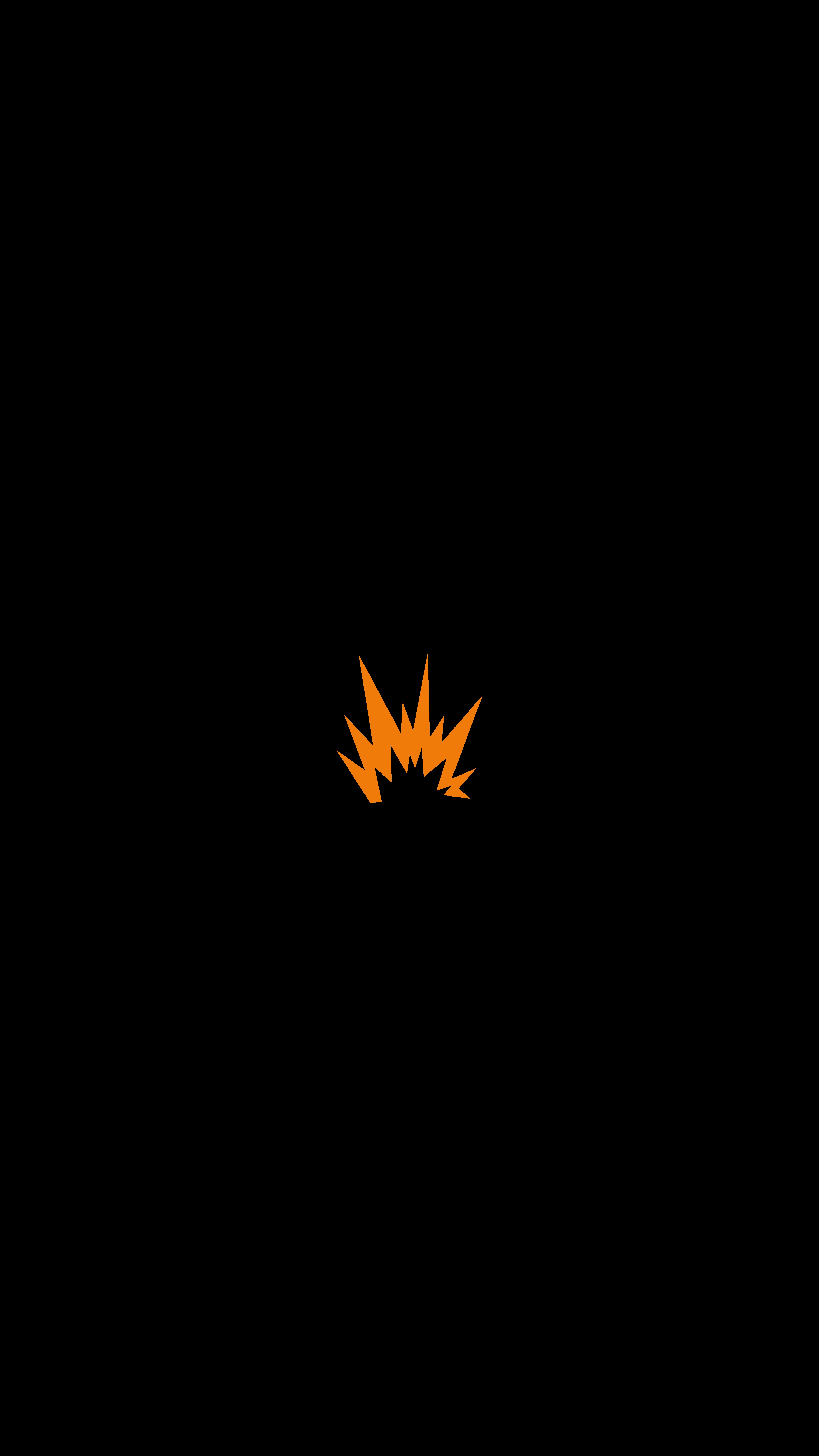 Minimalist Orange Explosion Icon - minimal wallpaper for Darkify