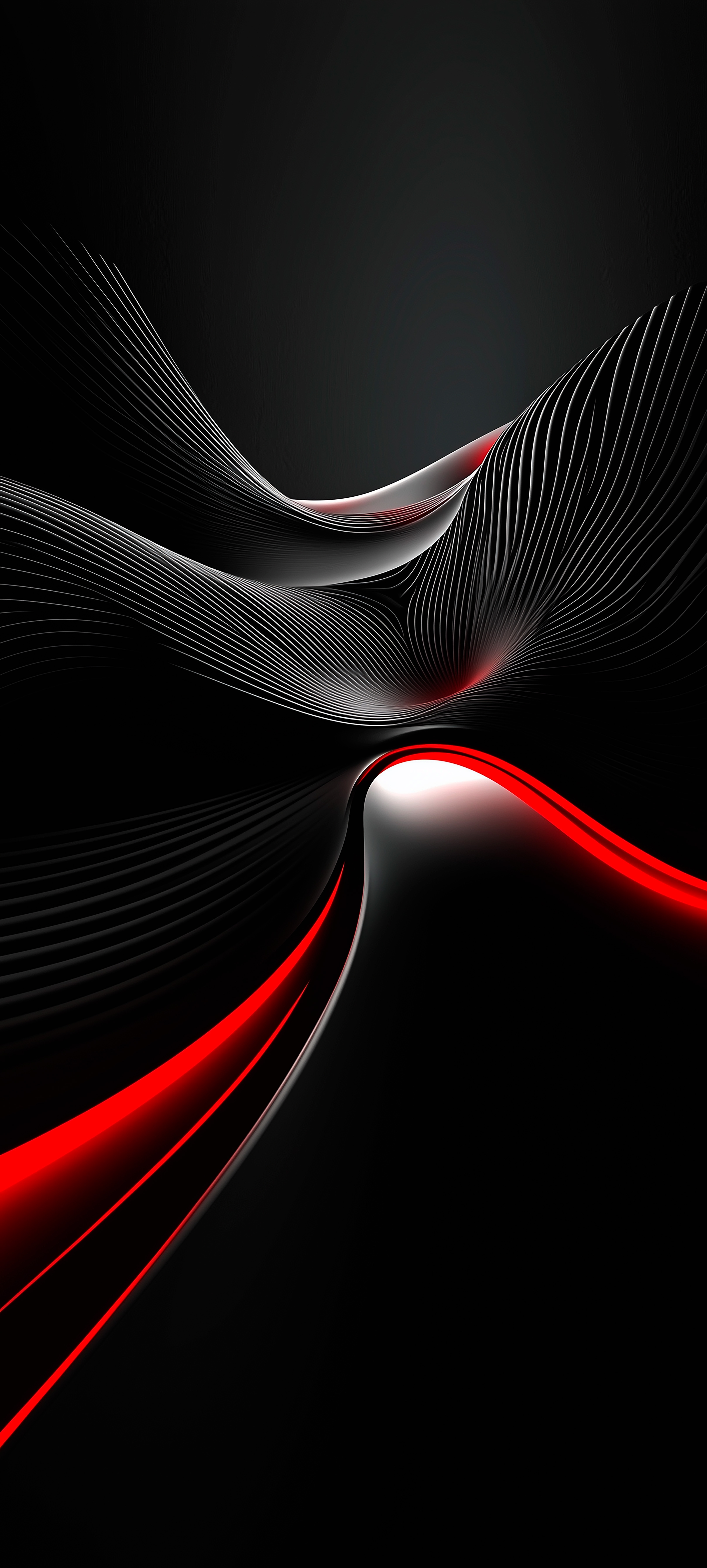 Red and Black Waves - abstract wallpaper for Darkify