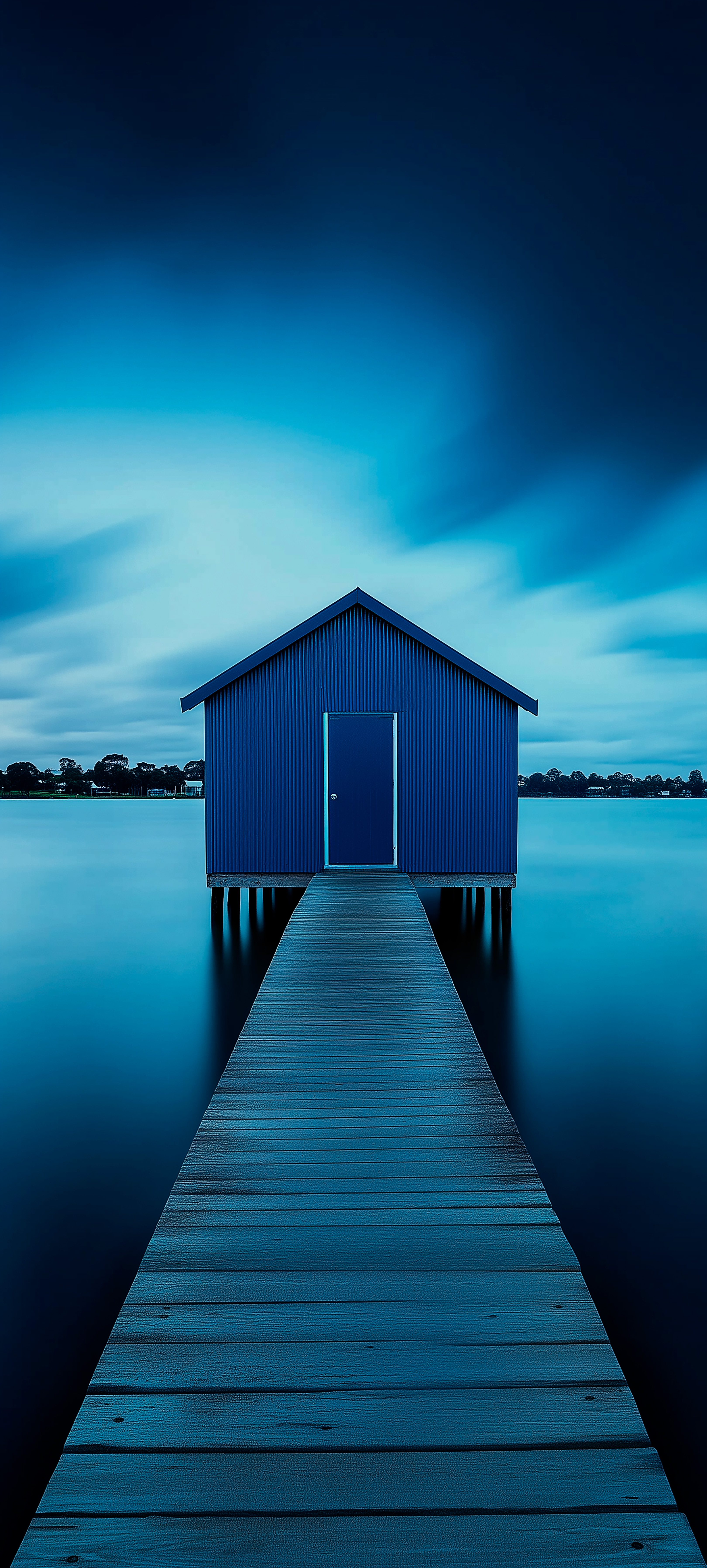 Blue Lake Boat House - cabin wallpaper for Darkify