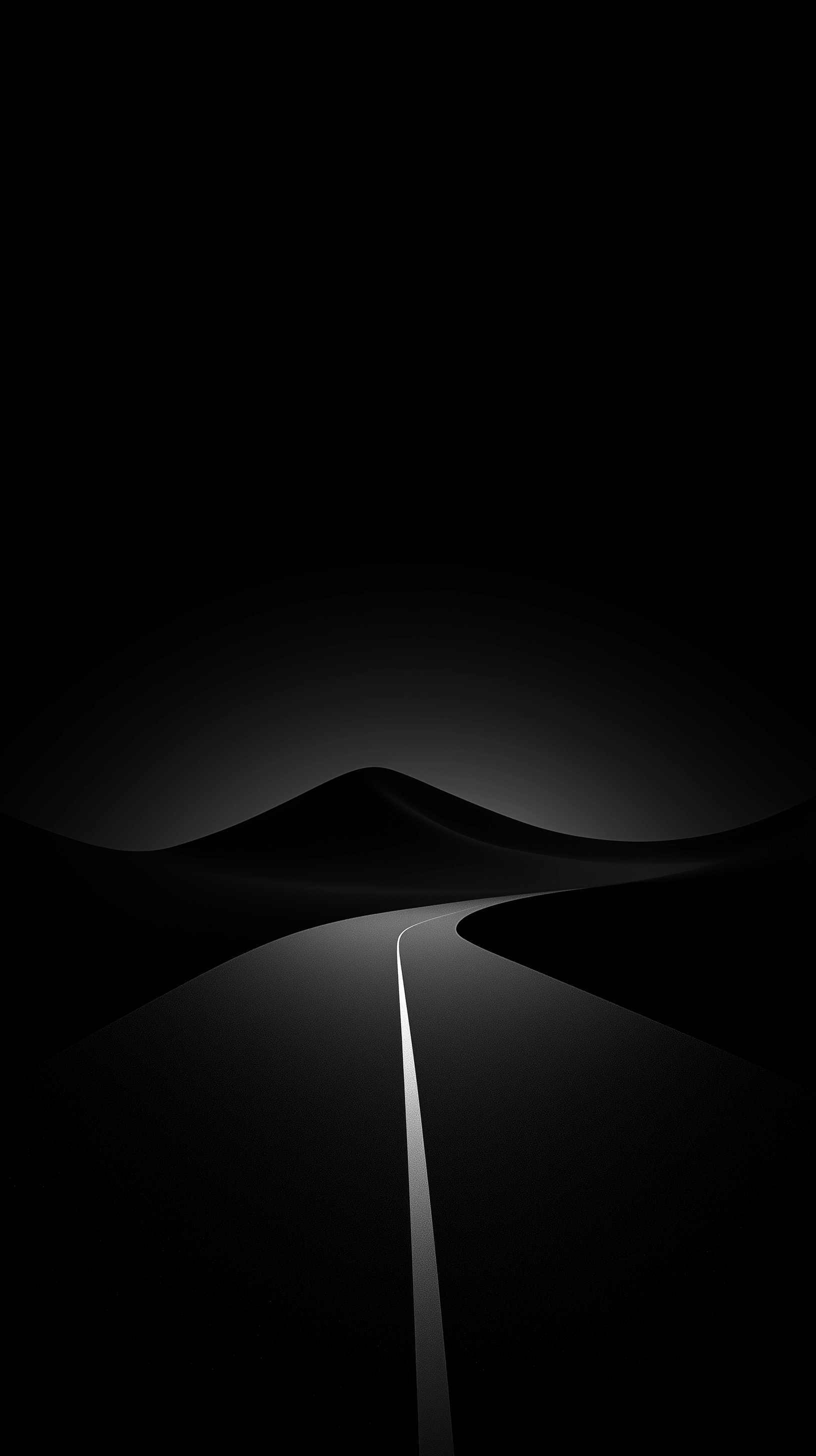 Minimalist Dark Road Landscape - minimal wallpaper for Darkify