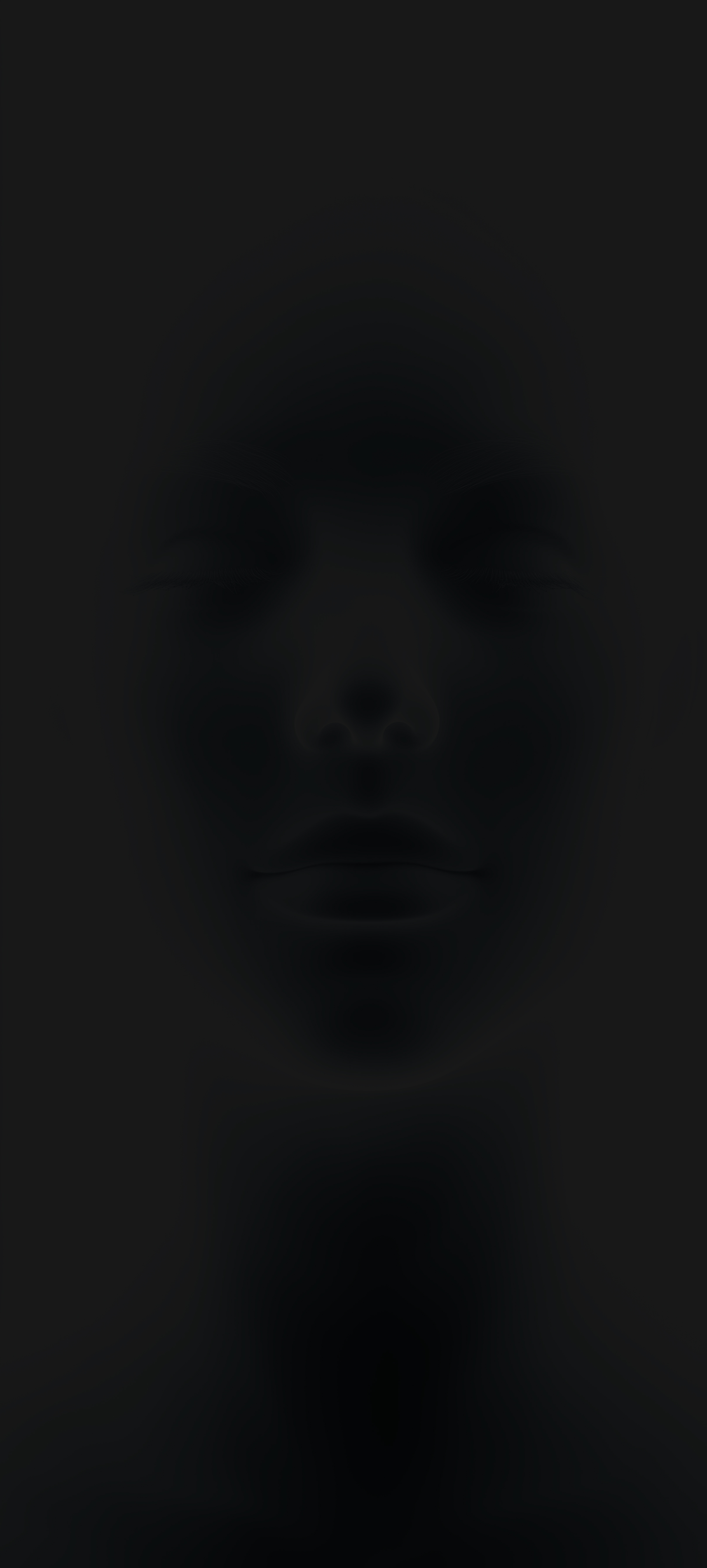 Minimal Dark Face Silhouette - amoled wallpaper for Darkify