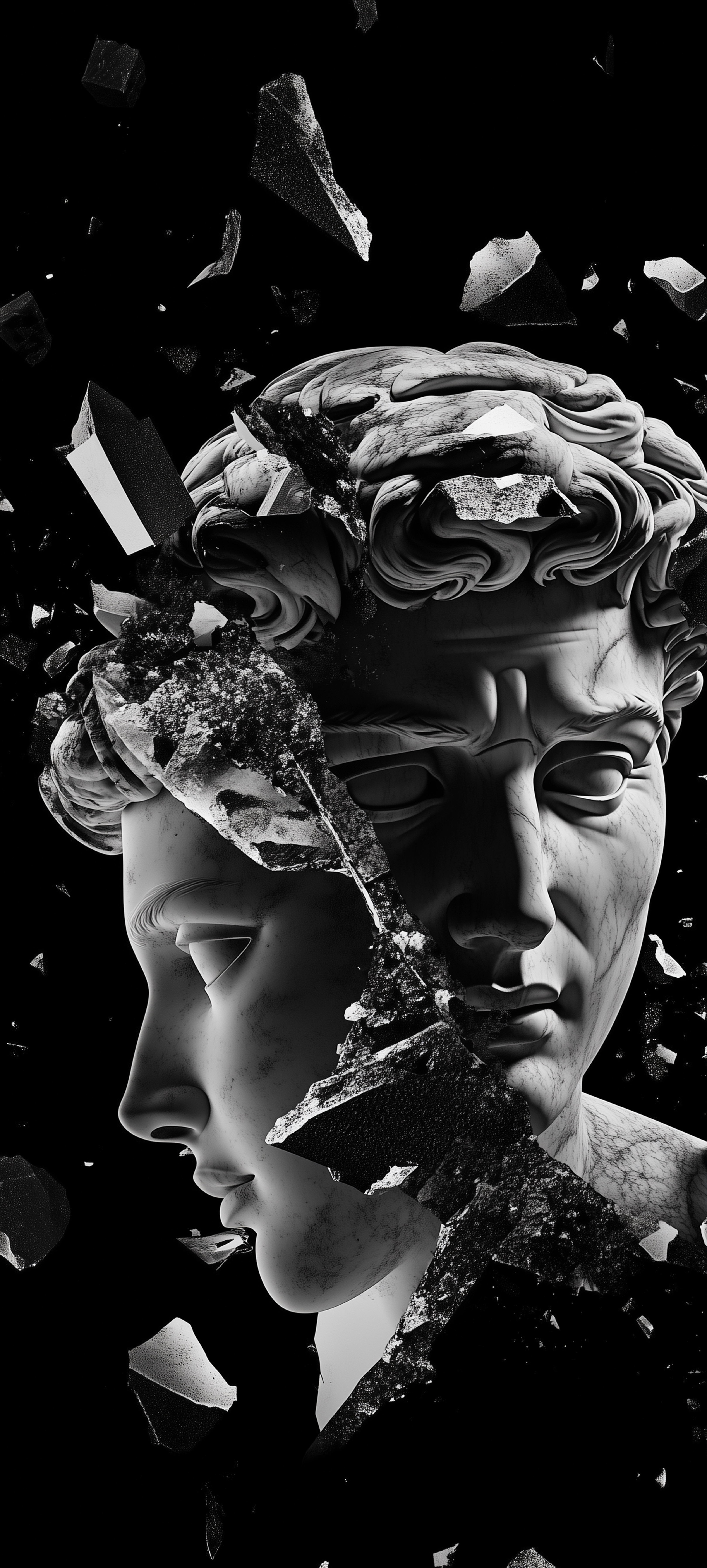 Shattered Marble Statue Art - sculpture wallpaper for Darkify