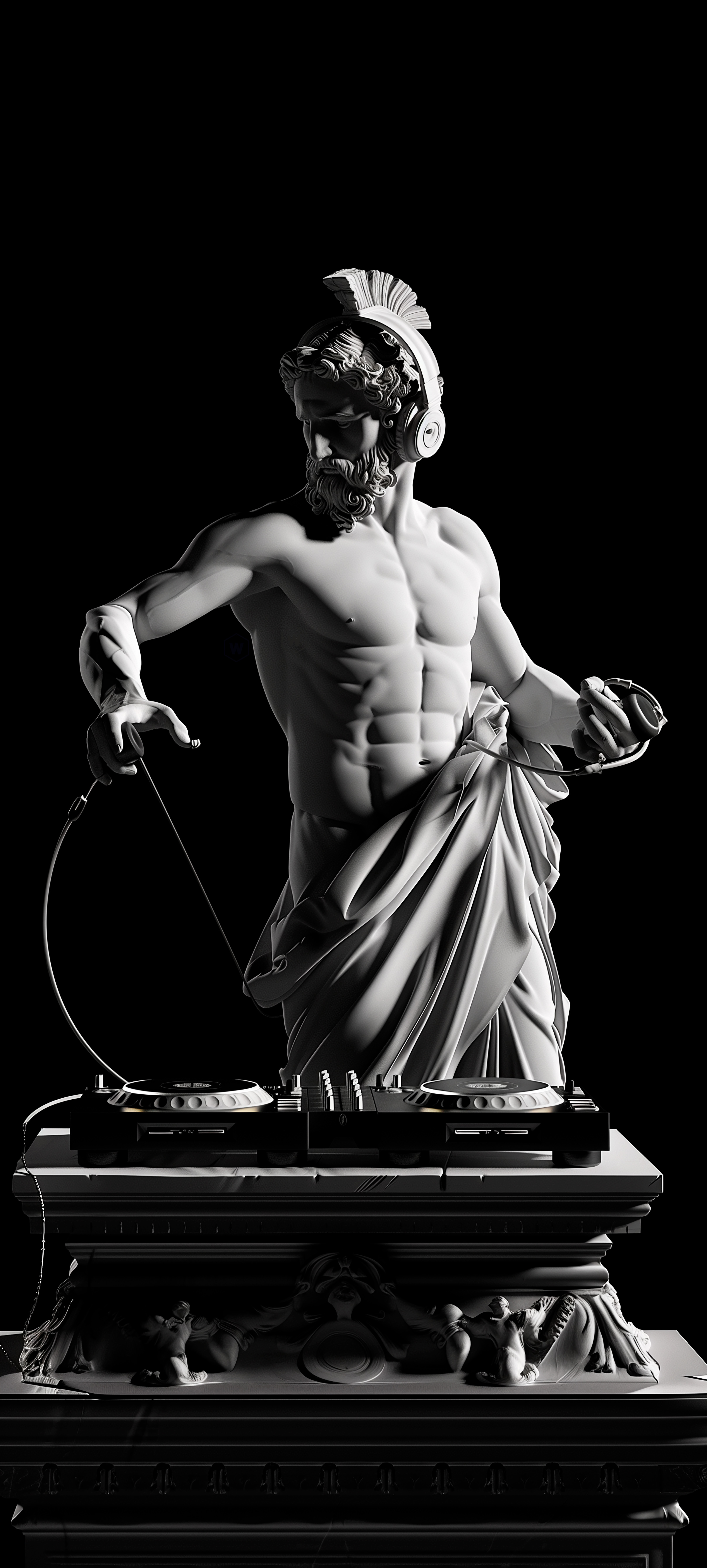 DJ Greek Statue Wallpaper - sculpture wallpaper for Darkify