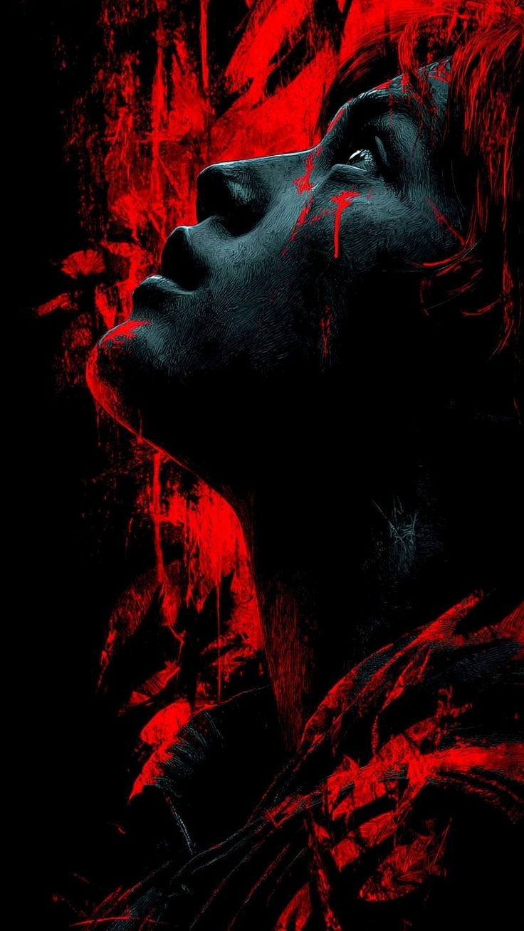 Dark Red Portrait Art - art wallpaper for Darkify