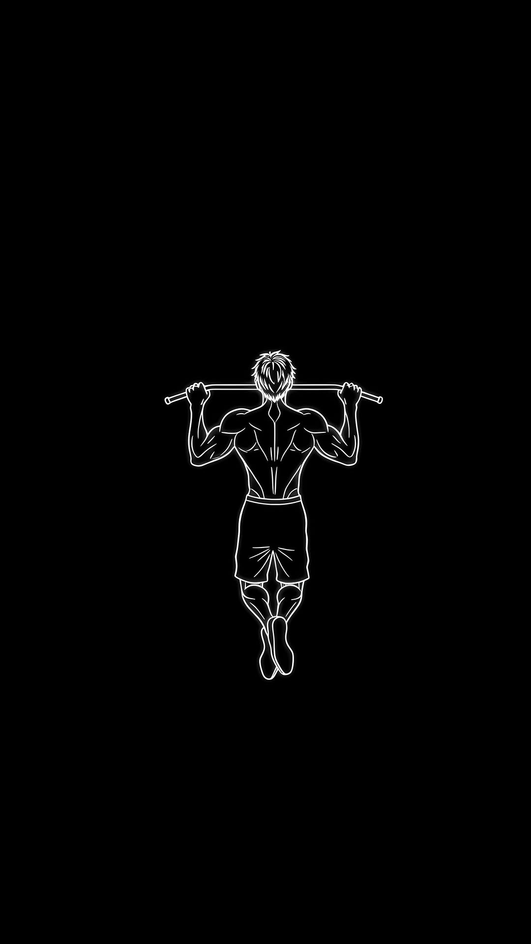 Minimalist Pull Up Illustration - fitness wallpaper for Darkify
