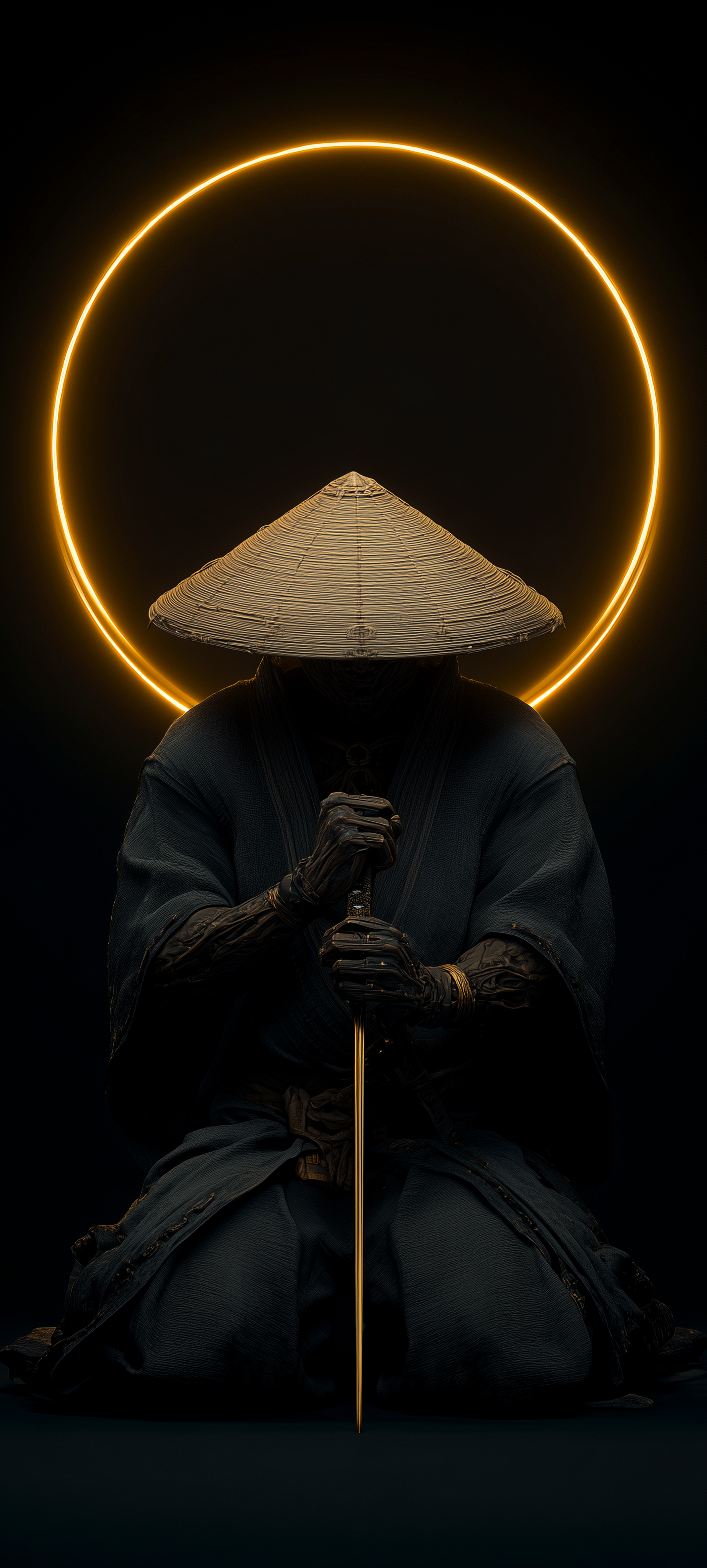 Golden Halo Samurai Warrior - samurai wallpaper for Darkify