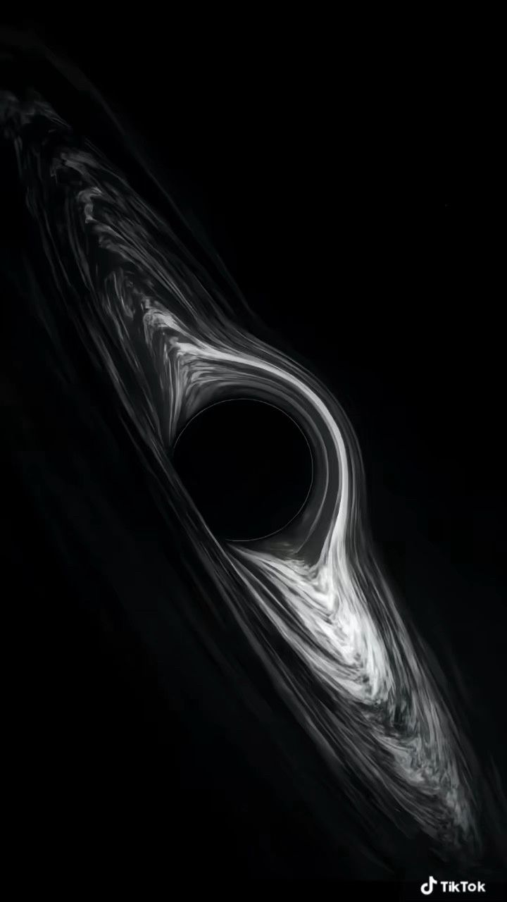 Monochrome Black Hole Swirl - space wallpaper for Darkify