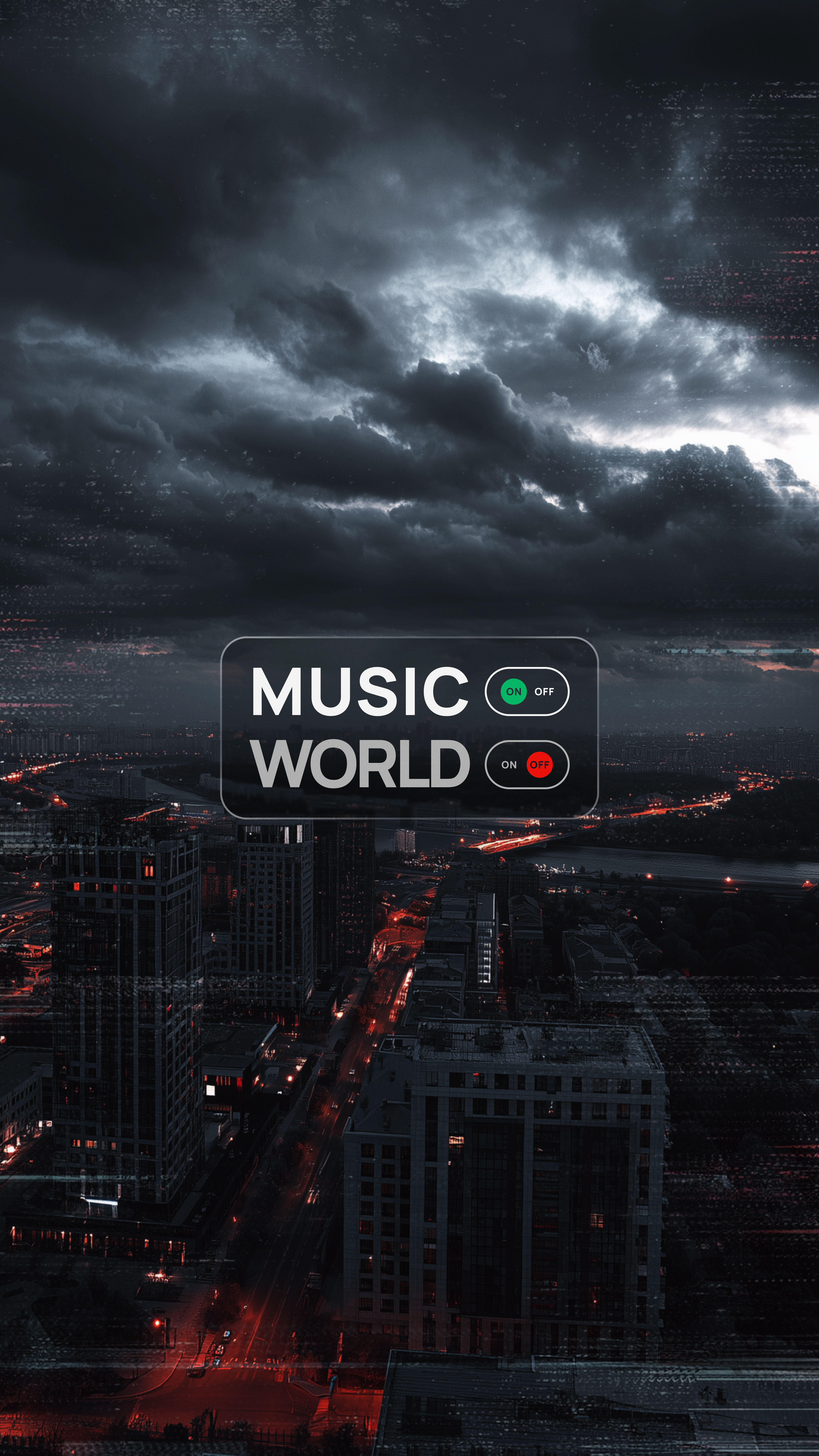Music World City Night - music wallpaper for Darkify
