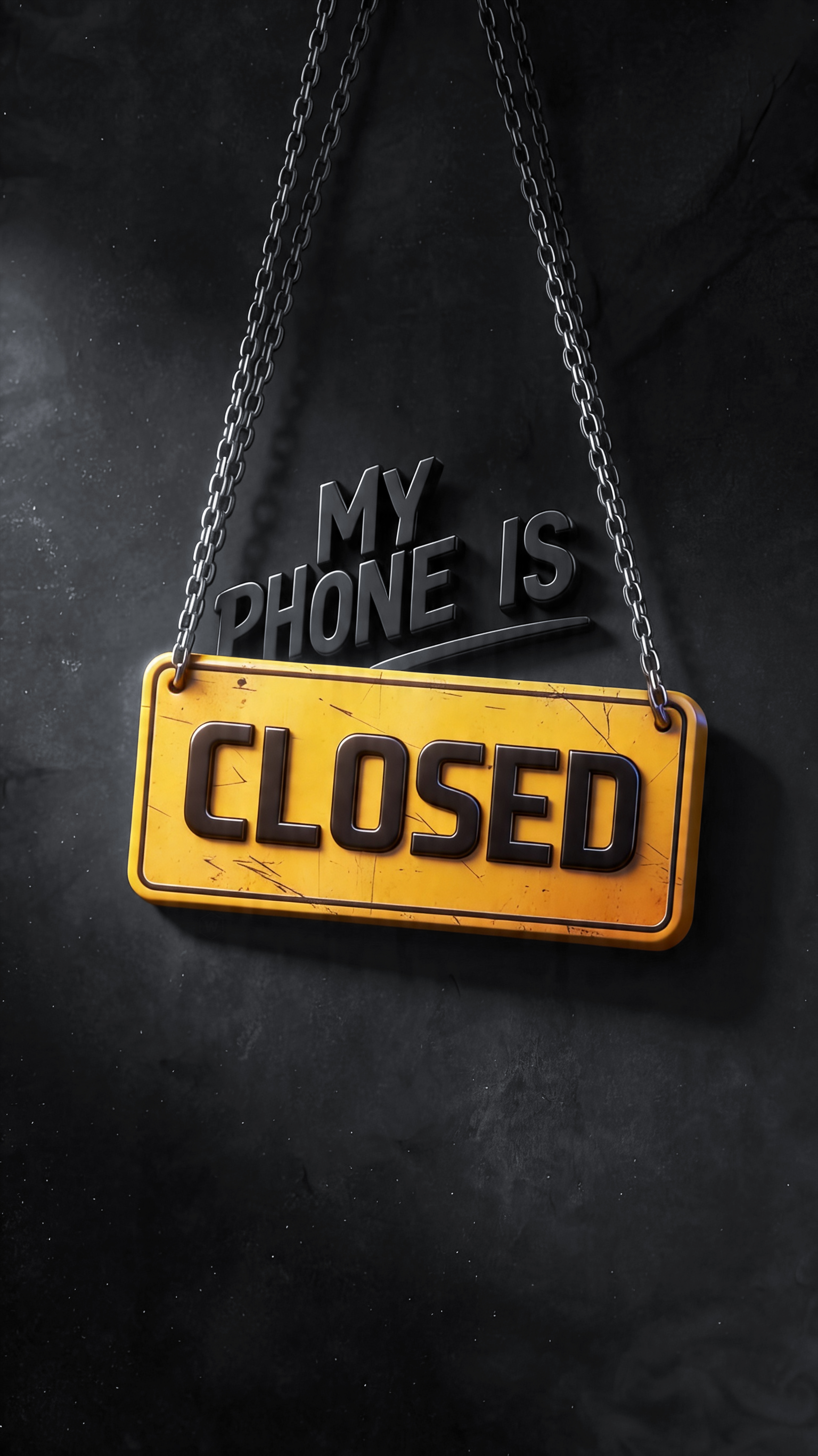 My Phone Is Closed - minimal wallpaper for Darkify