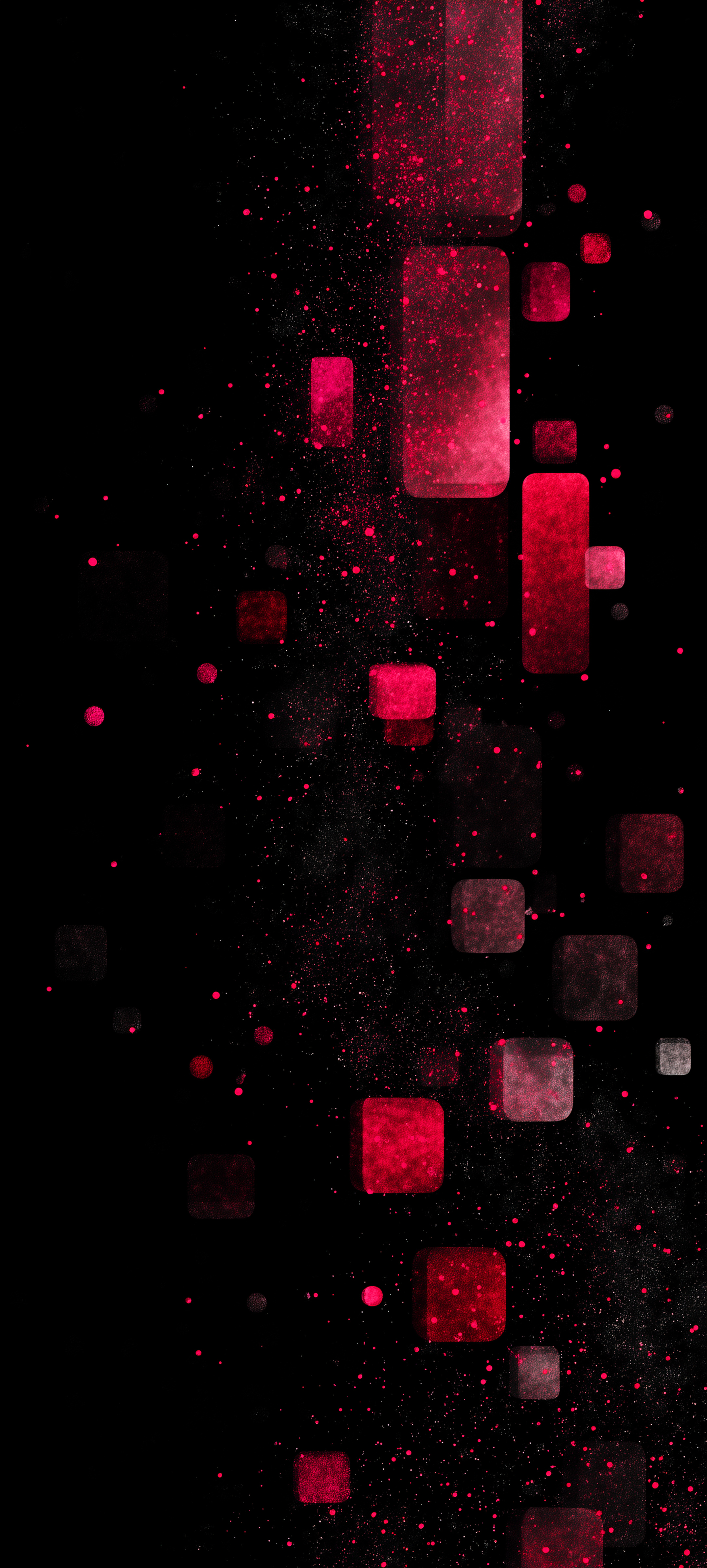 Red Neon Floating Squares - abstract wallpaper for Darkify