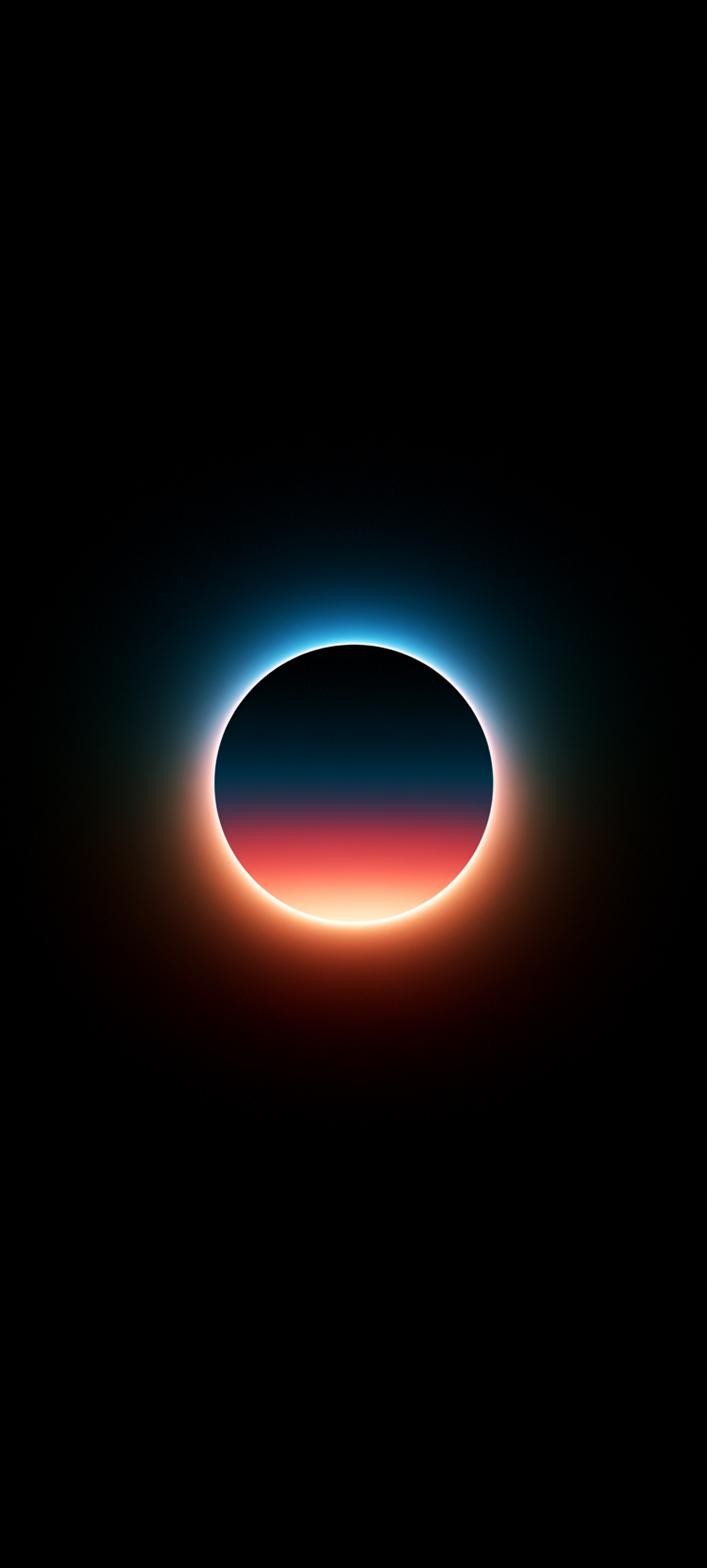 Glowing Neon Eclipse Wallpaper - minimal wallpaper for Darkify