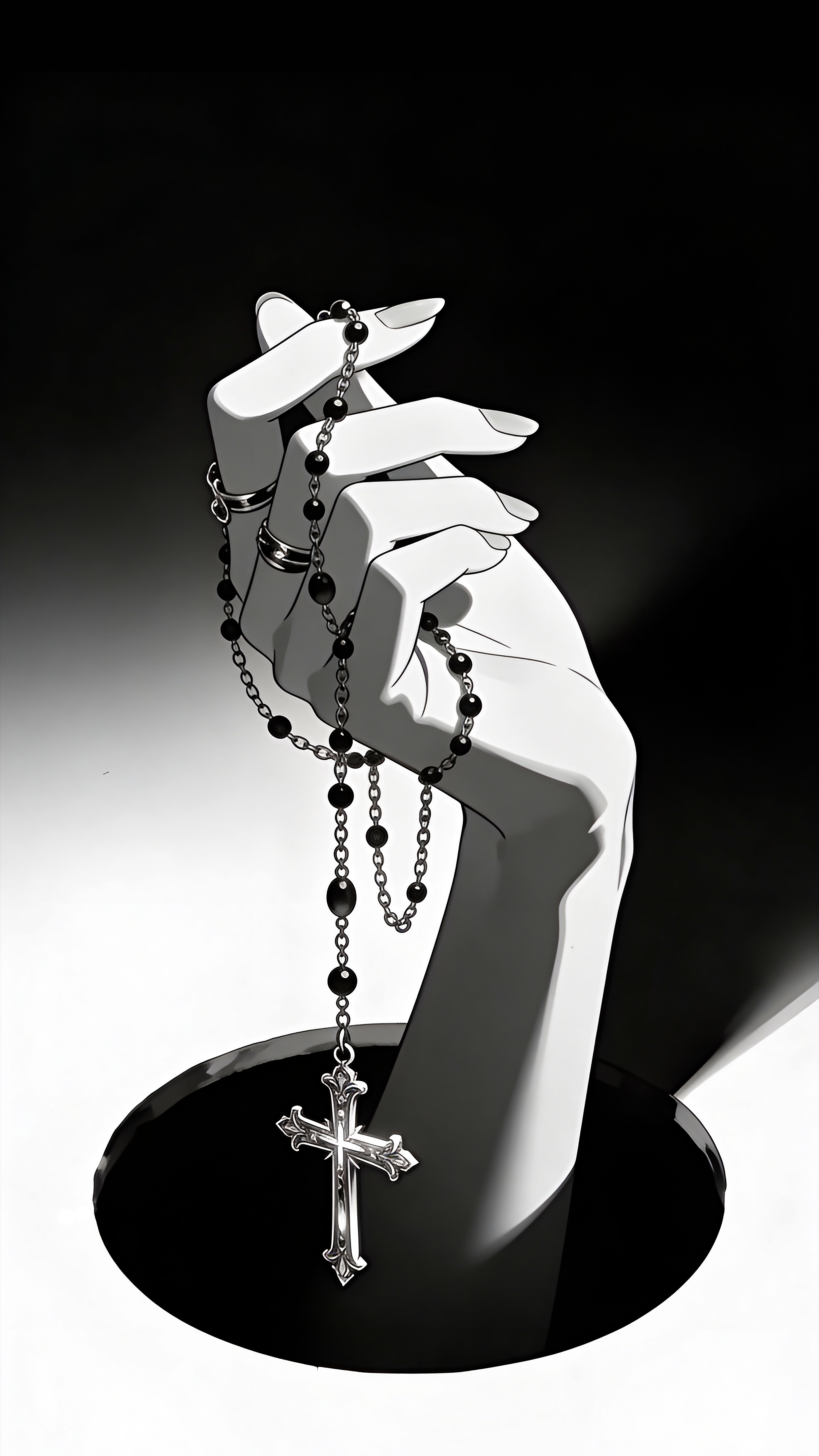 Hand Holding Gothic Rosary - gothic wallpaper for Darkify