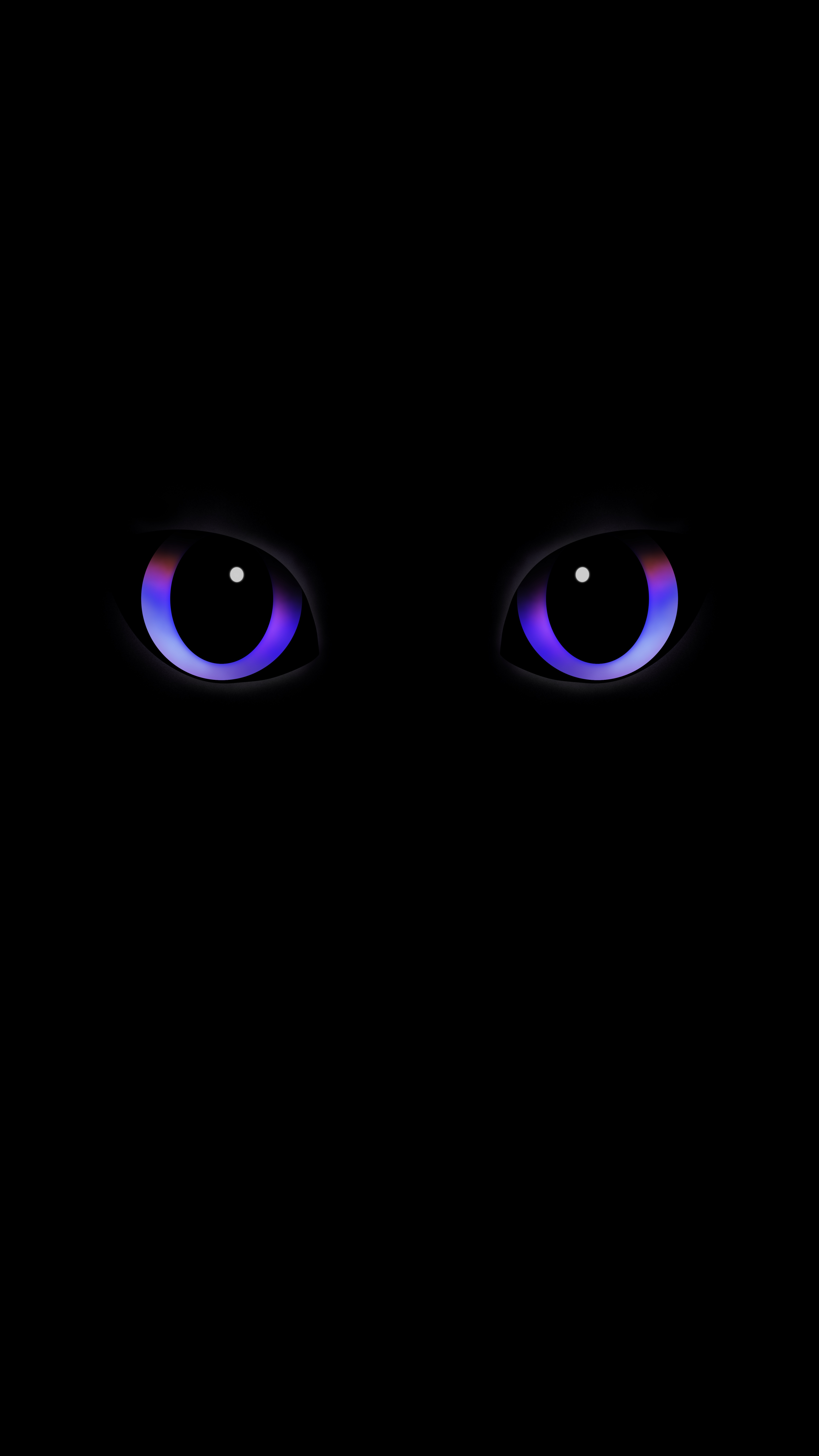Glowing Purple Cat Eyes - cat wallpaper for Darkify