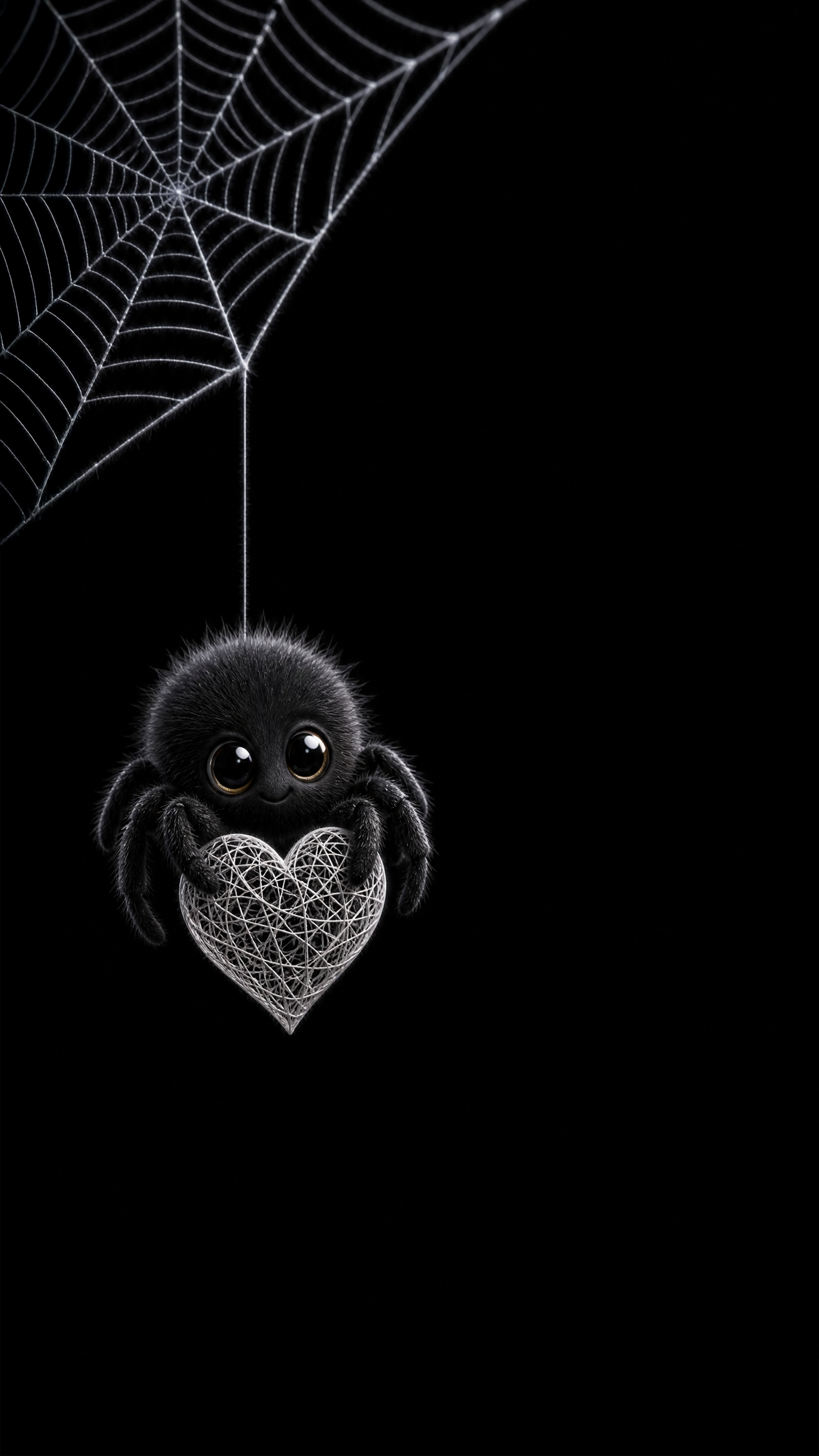 Cute Spider Holding Heart - spider wallpaper for Darkify