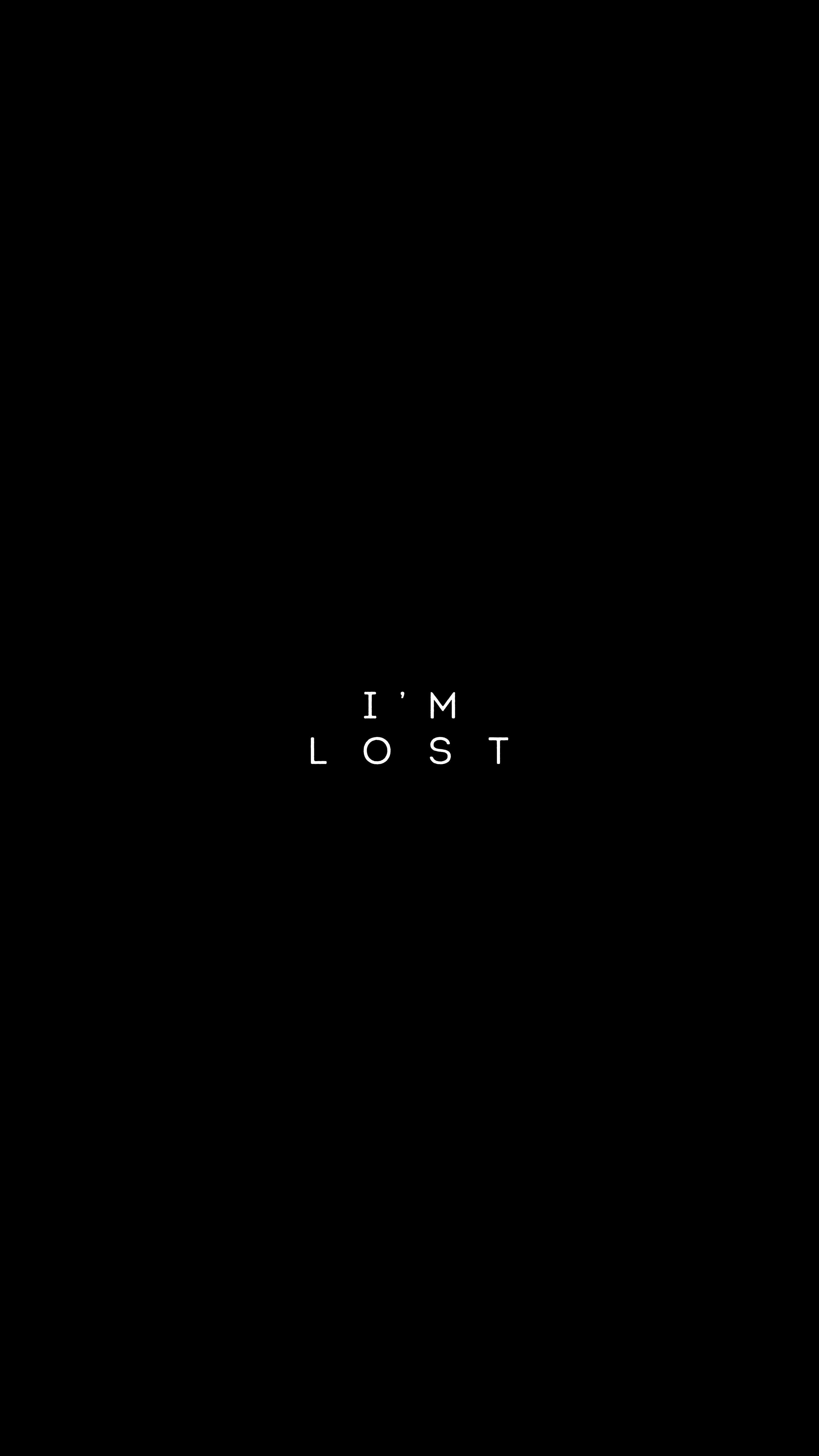 Minimalist I'm Lost Wallpaper - minimal wallpaper for Darkify