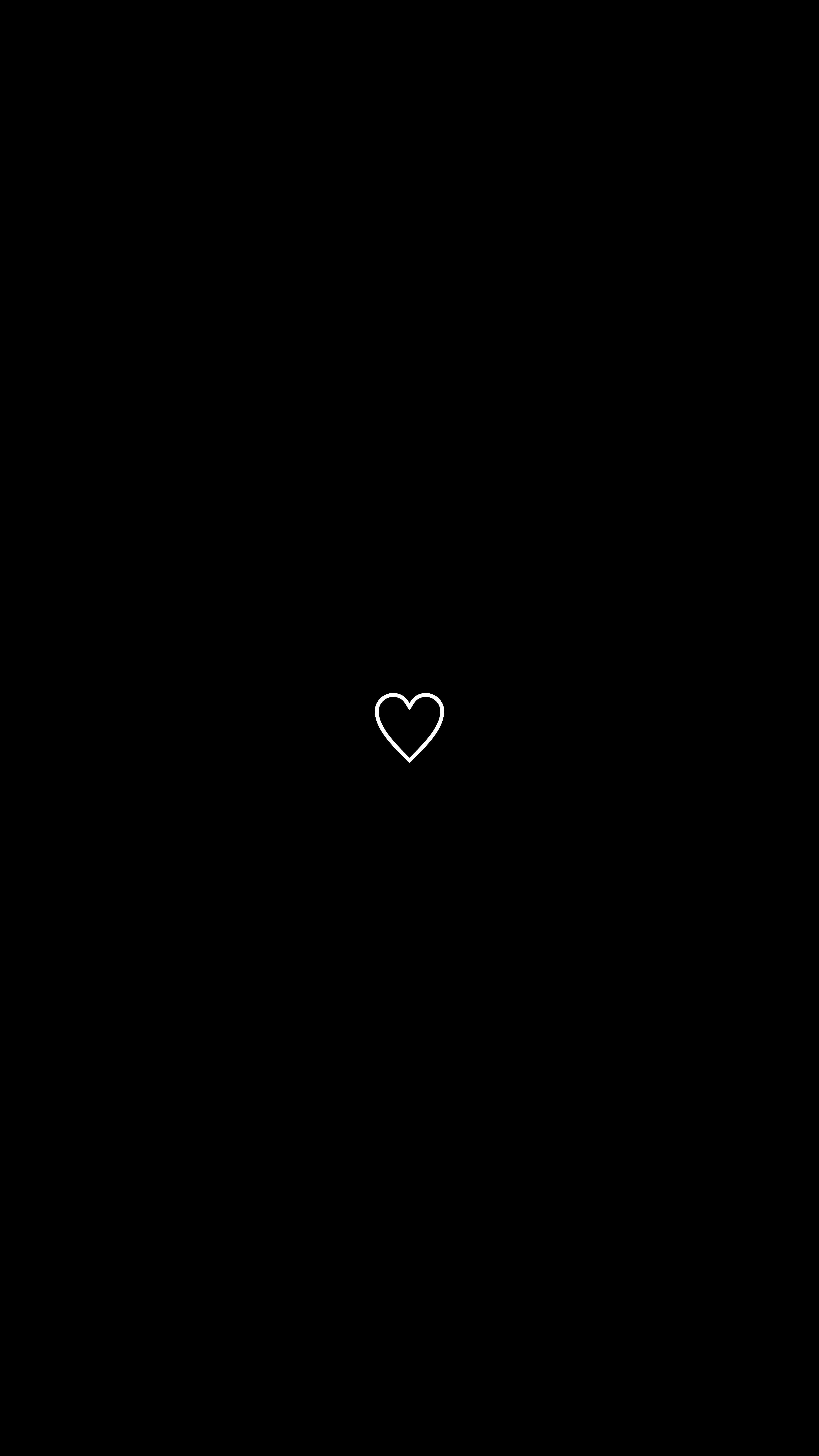 Minimalist White Heart - minimal wallpaper for Darkify