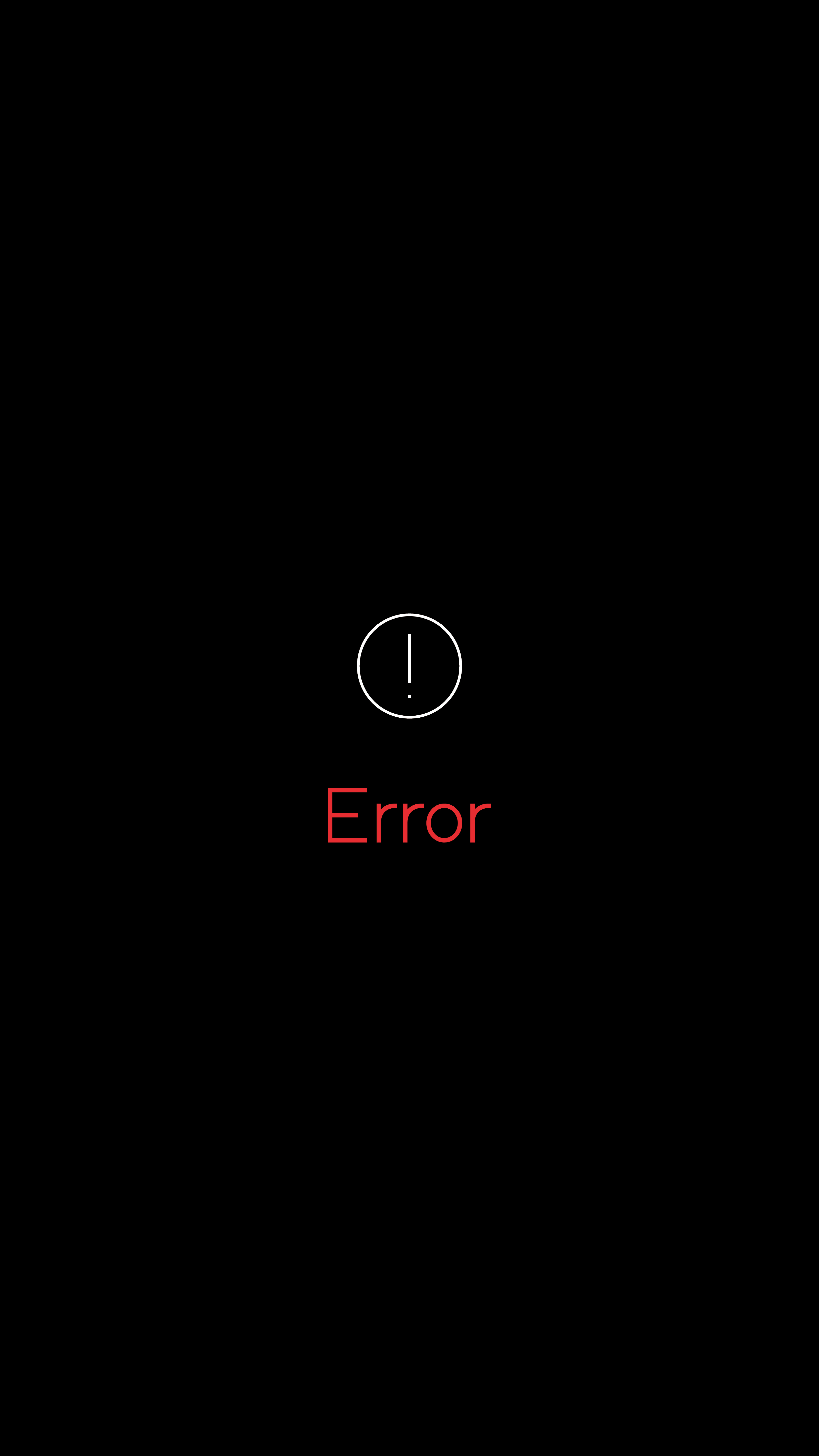 Minimalist Error Screen Wallpaper - minimal wallpaper for Darkify