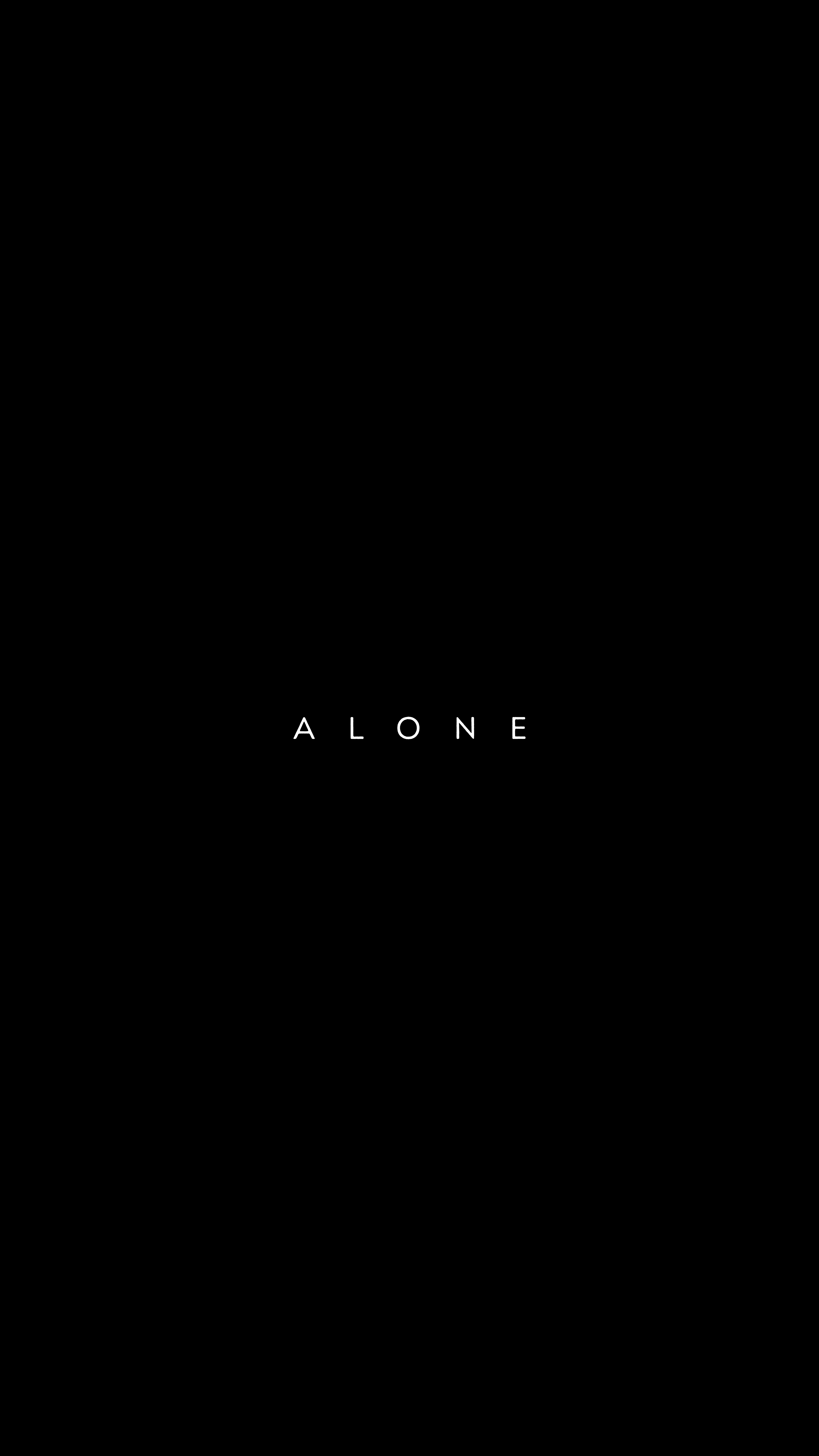 Minimal Alone Text Wallpaper - minimal wallpaper for Darkify