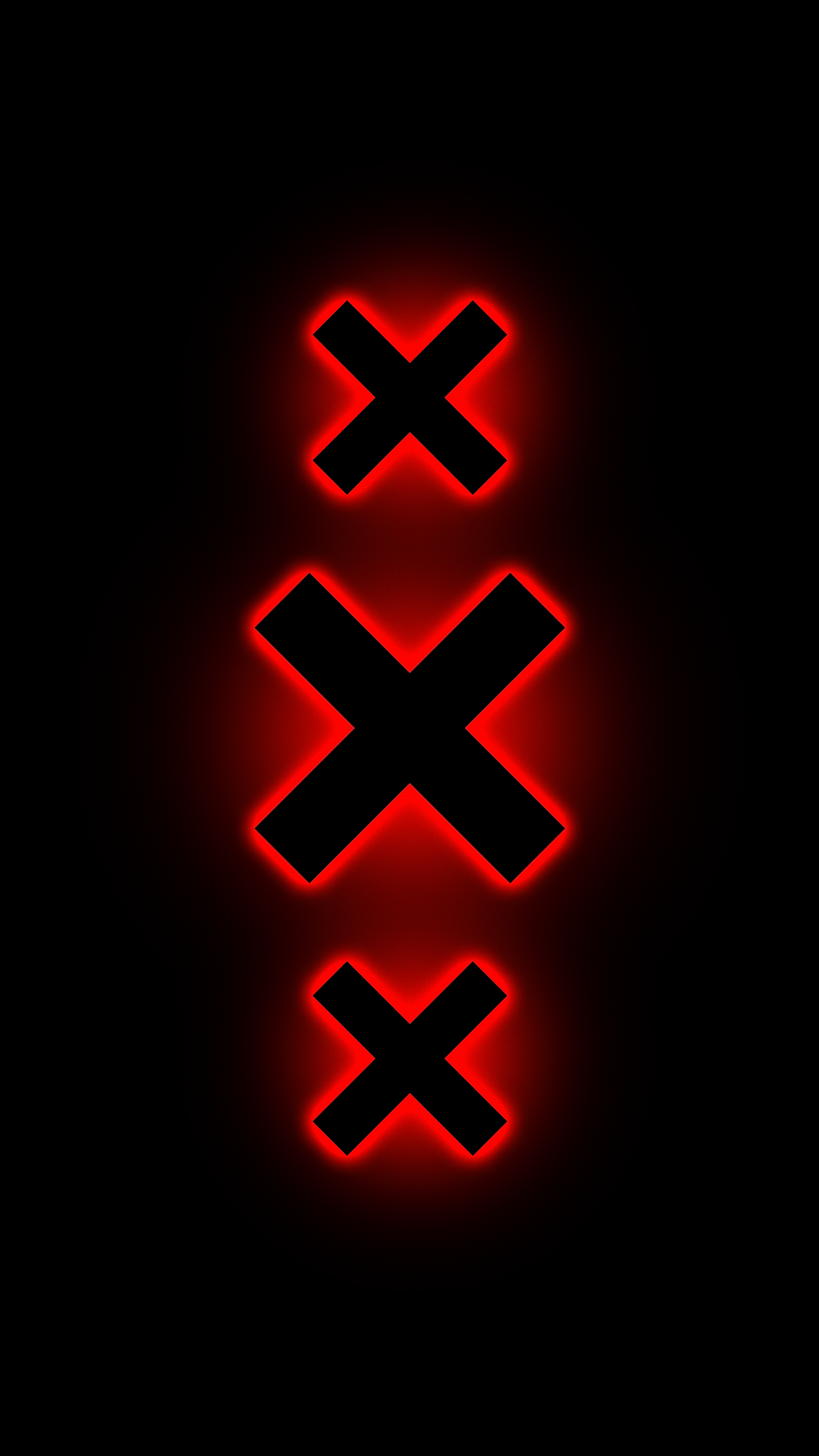 Glowing Red Neon Crosses - neon wallpaper for Darkify