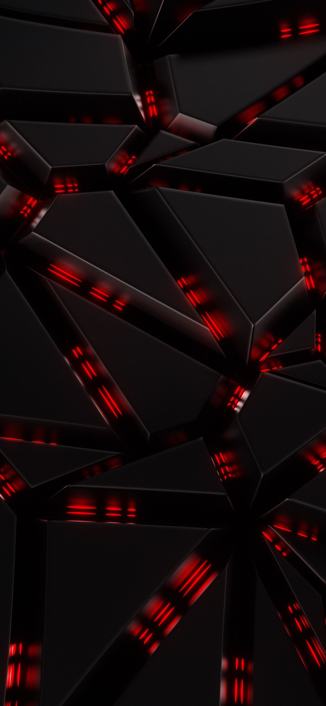Red Glowing Geometric Abstract - abstract wallpaper for Darkify