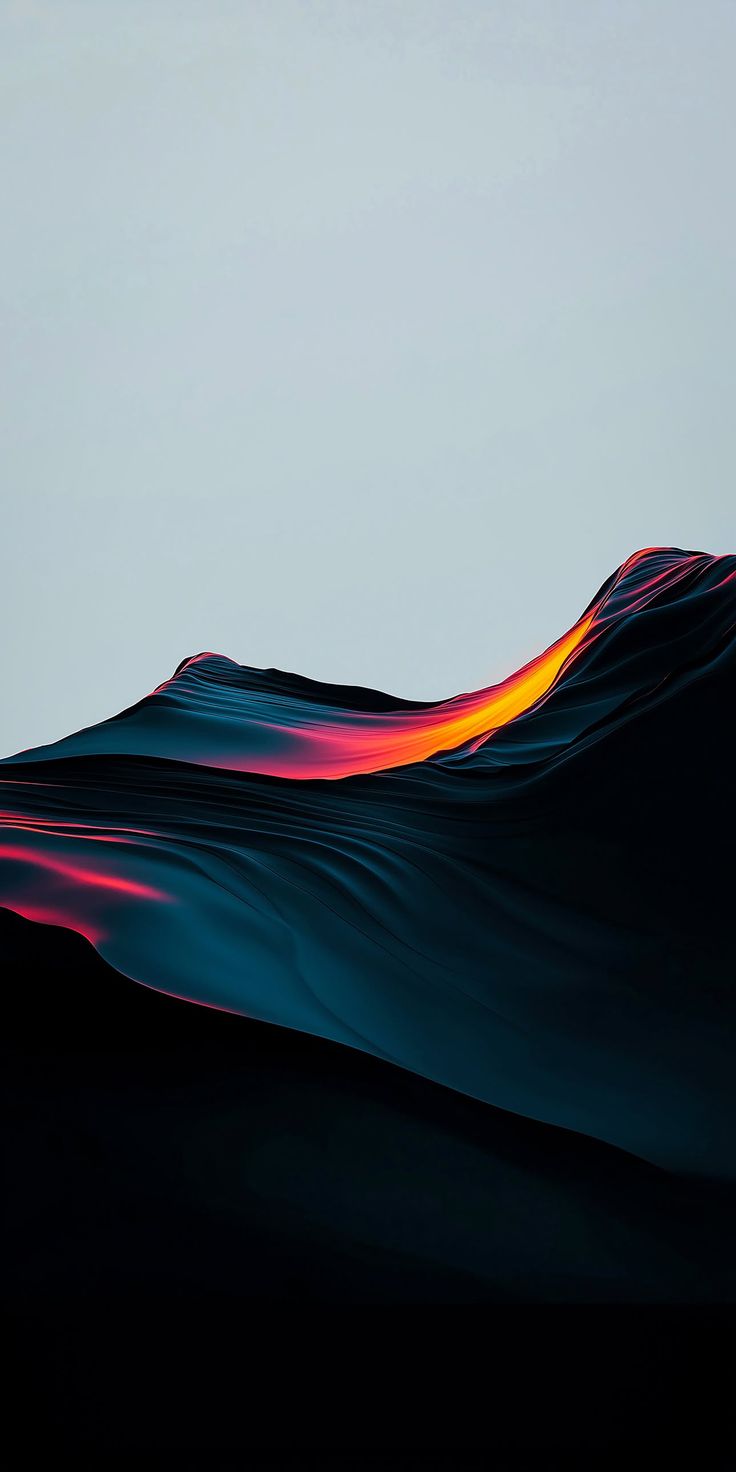 Abstract Glowing Liquid Waves - abstract wallpaper for Darkify