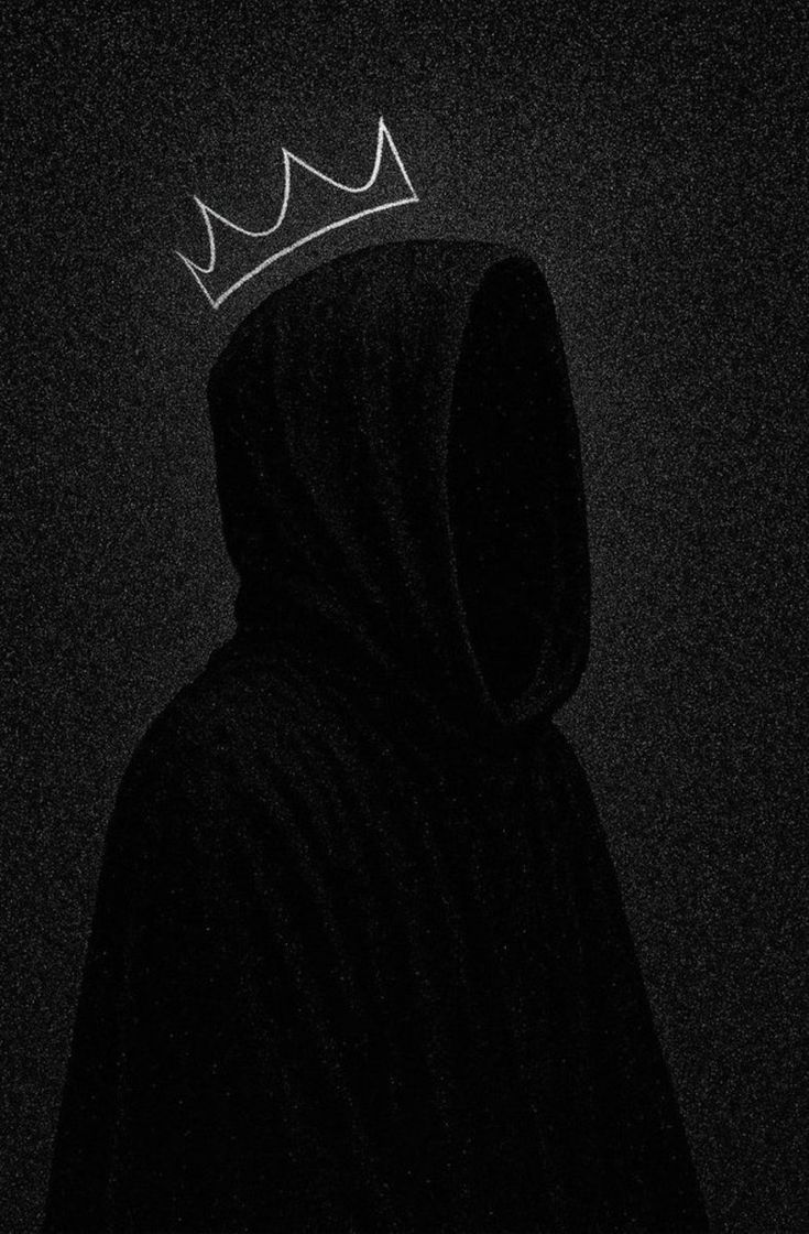 Crowned Hooded Silhouette - silhouette wallpaper for Darkify
