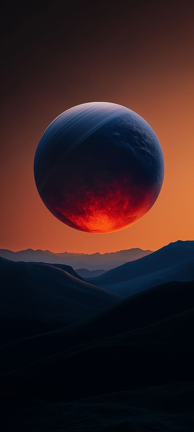 Glowing Red Planet Landscape - planet wallpaper for Darkify