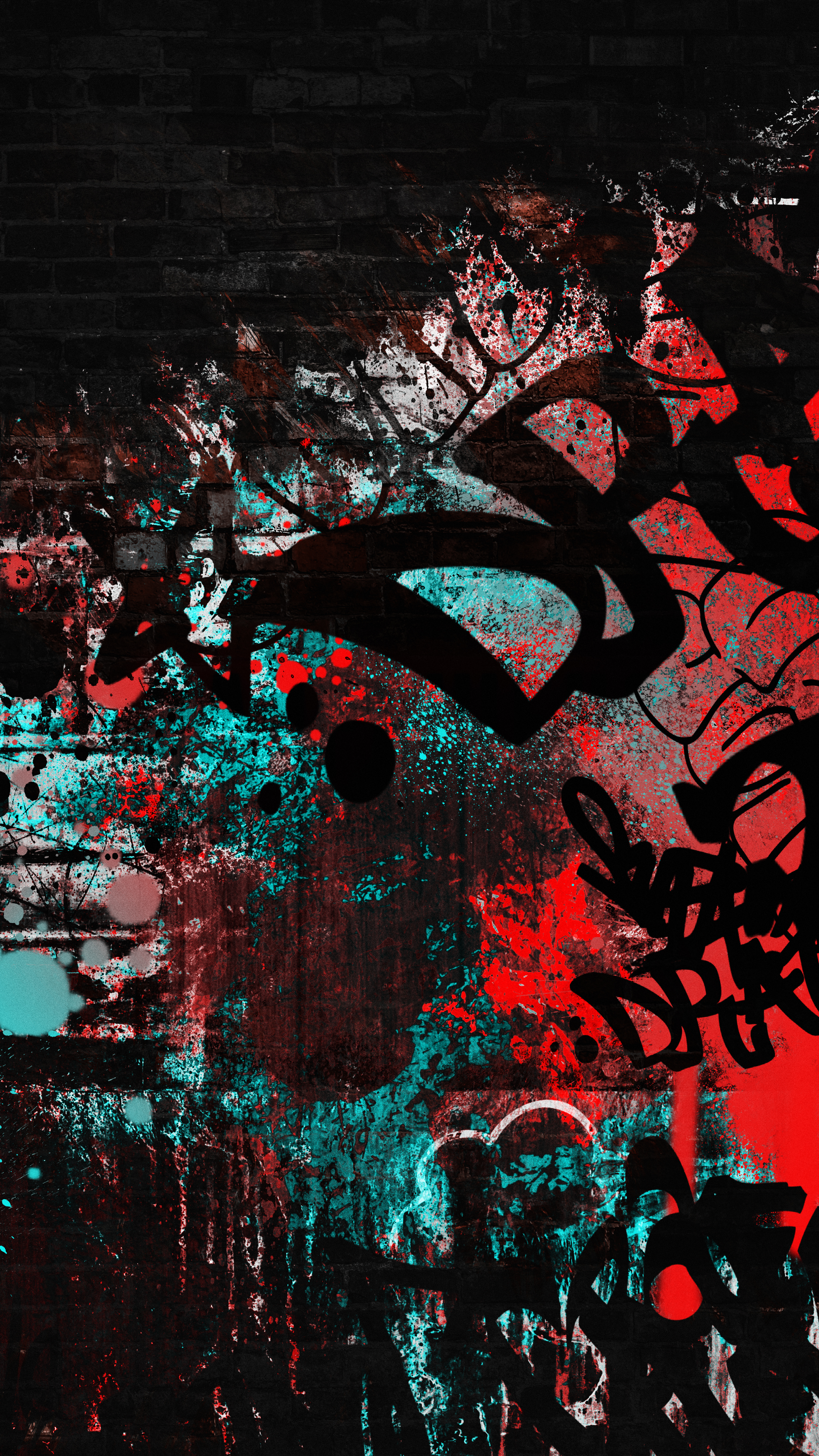 Red and Blue Graffiti - graffiti wallpaper for Darkify