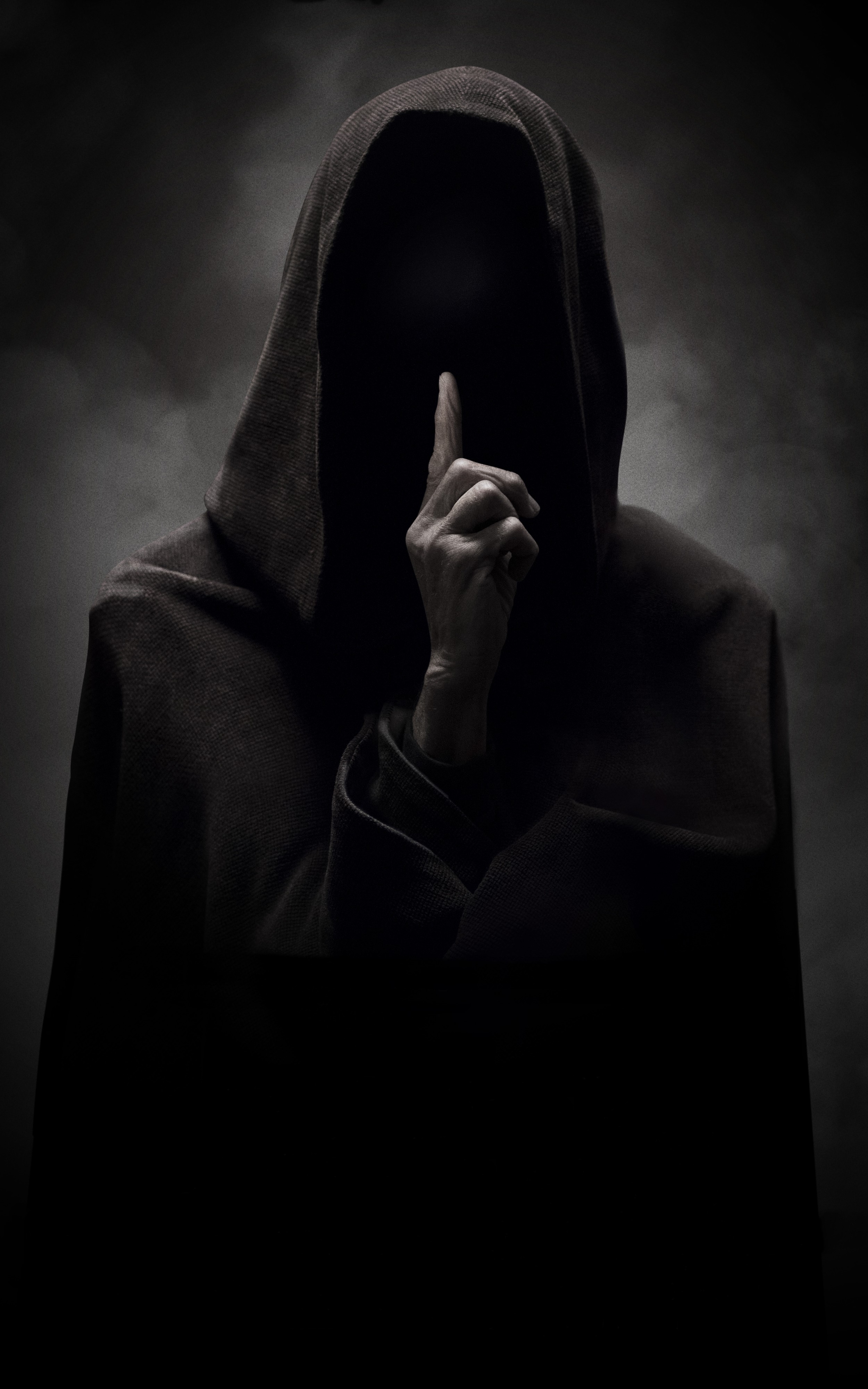 Mysterious Hooded Silence - gothic wallpaper for Darkify