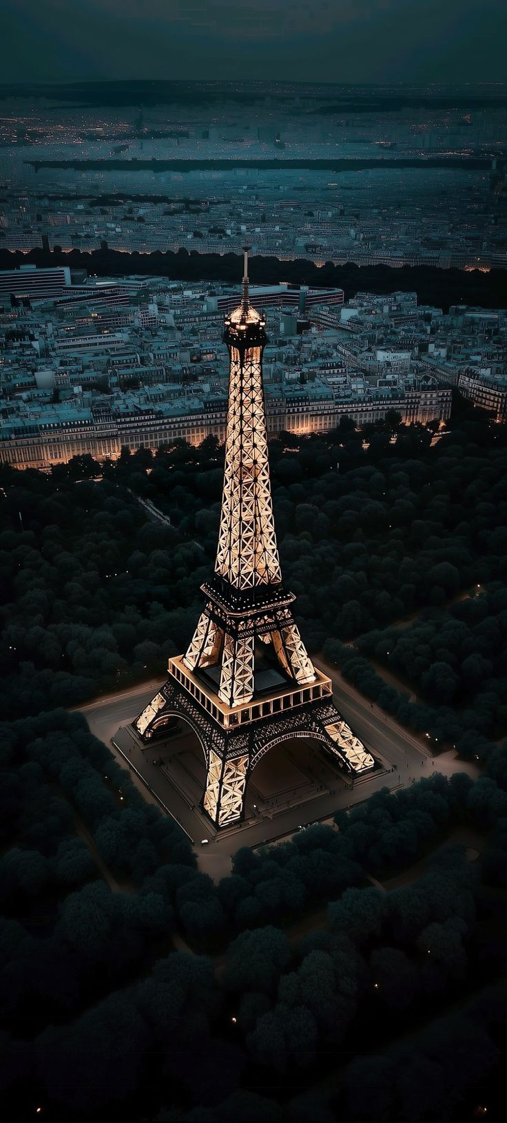 Eiffel Tower Night View - landmark wallpaper for Darkify