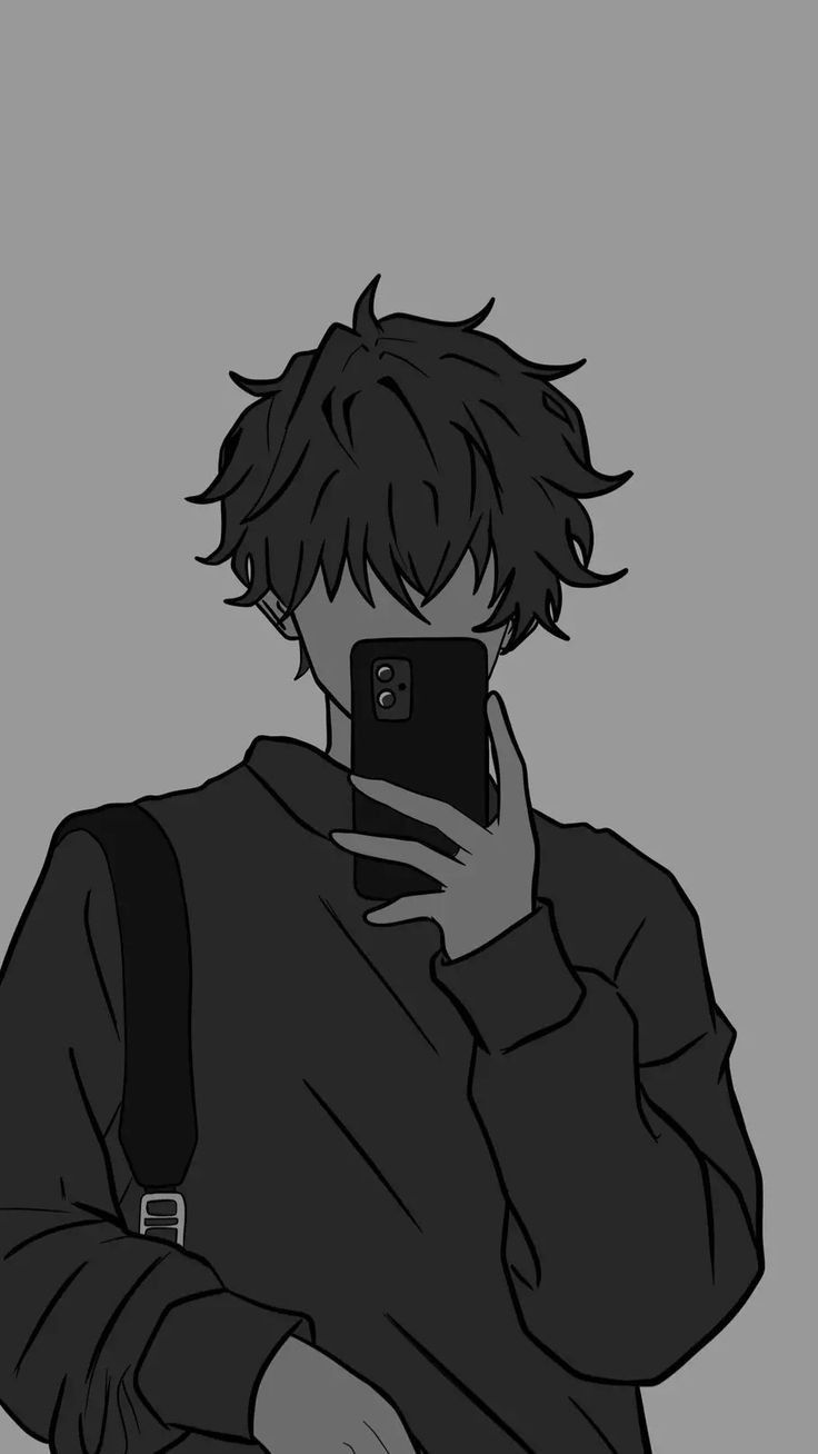 Anime Boy Mirror Selfie - anime wallpaper for Darkify