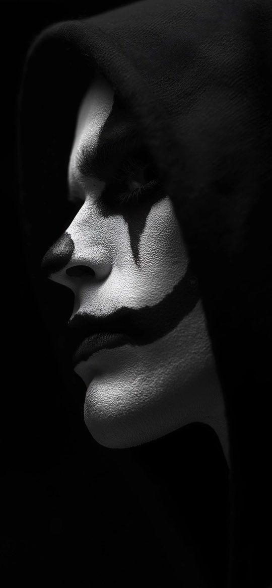 Dark Hooded Clown Portrait - clown wallpaper for Darkify