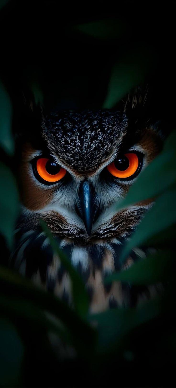 Glowing Eyes Forest Owl - owl wallpaper for Darkify