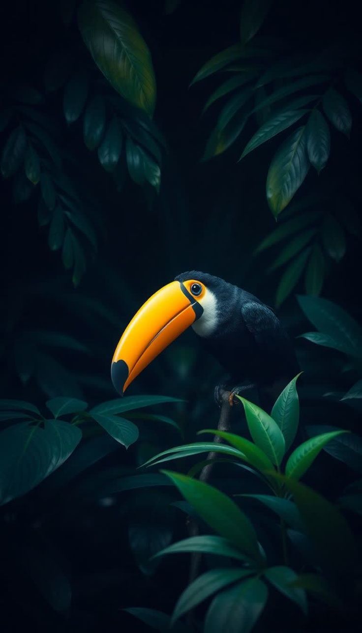 Toucan in Tropical Jungle - animals wallpaper for Darkify