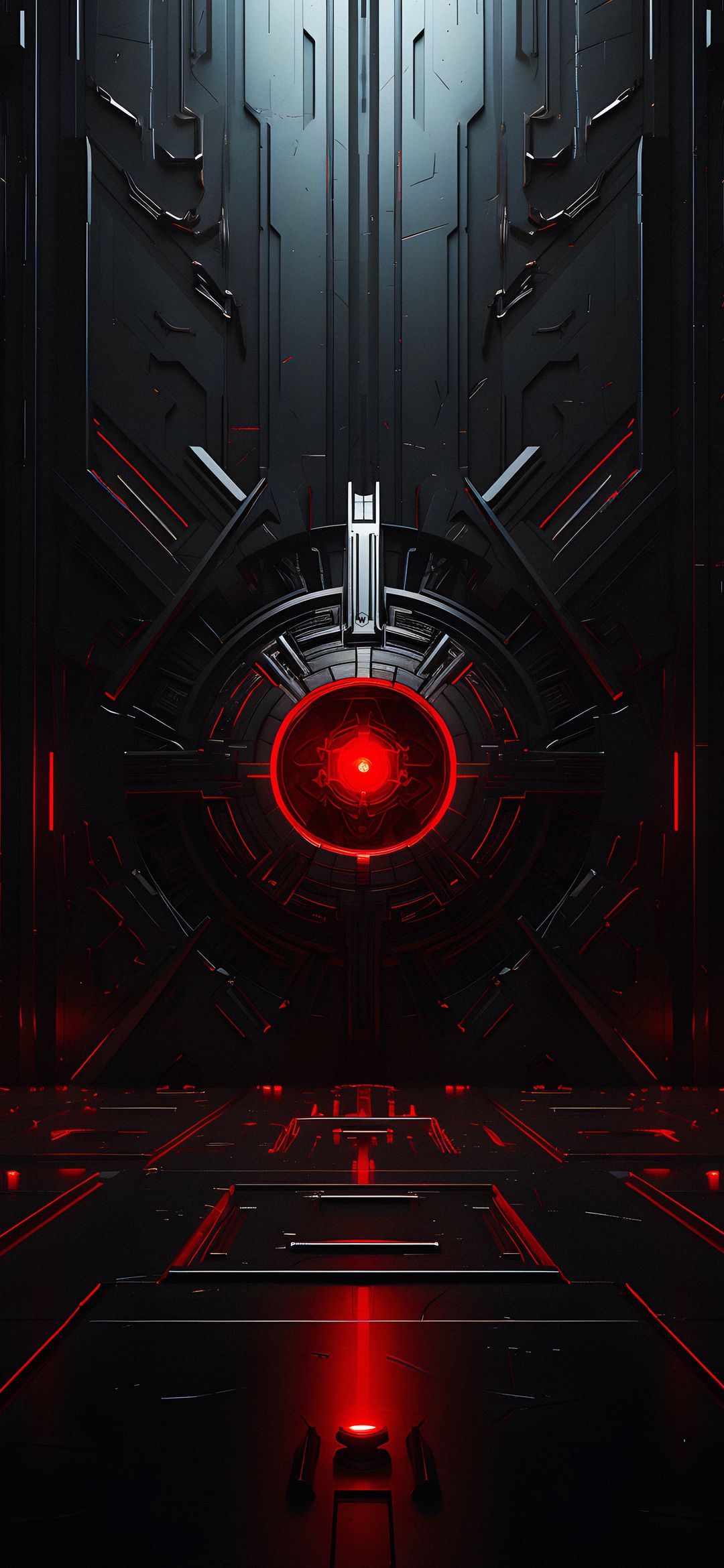 Red Cybernetic Core Portal - sci-fi wallpaper for Darkify