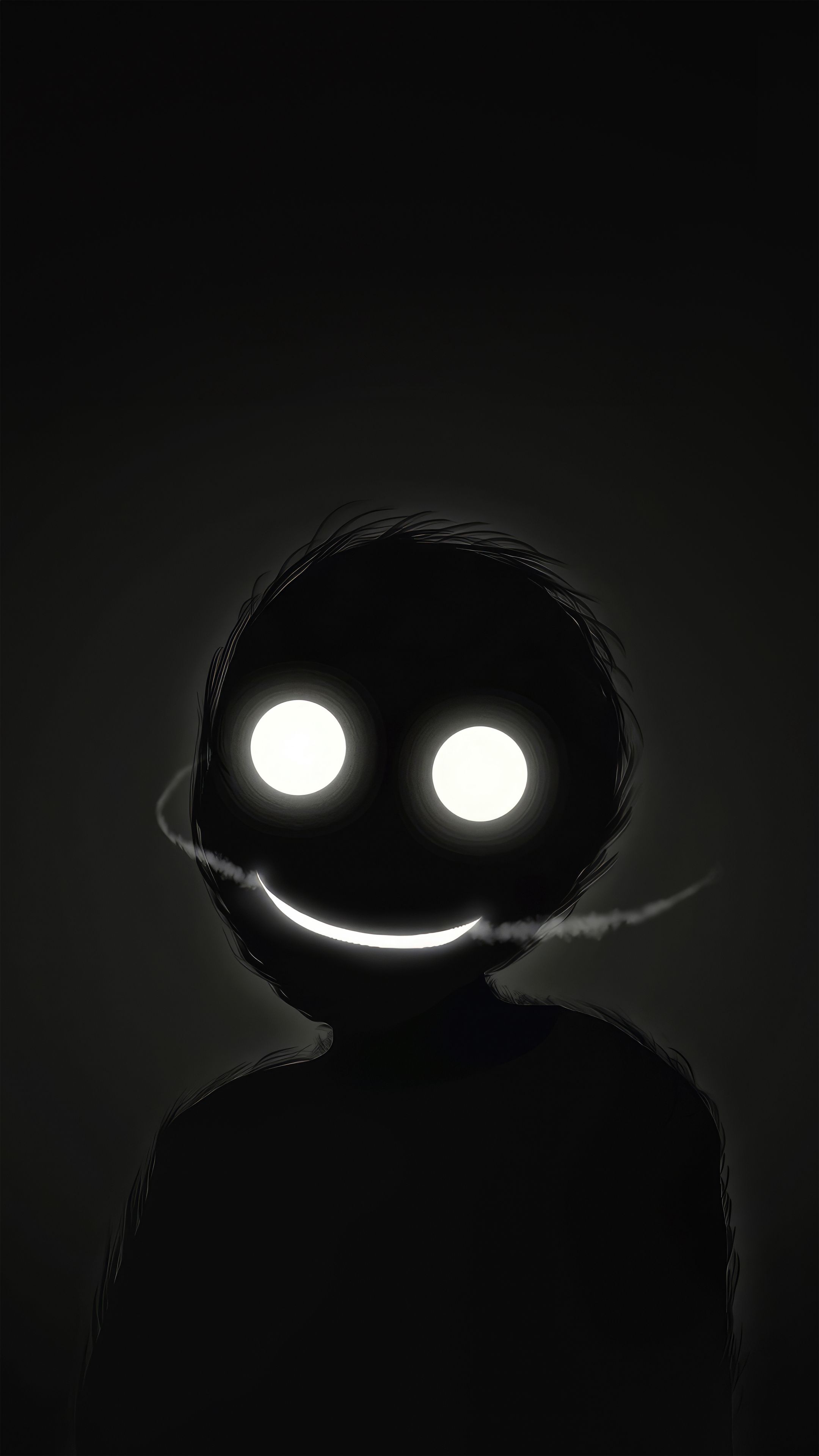 Glowing Shadow Smile Wallpaper - dark wallpaper for Darkify