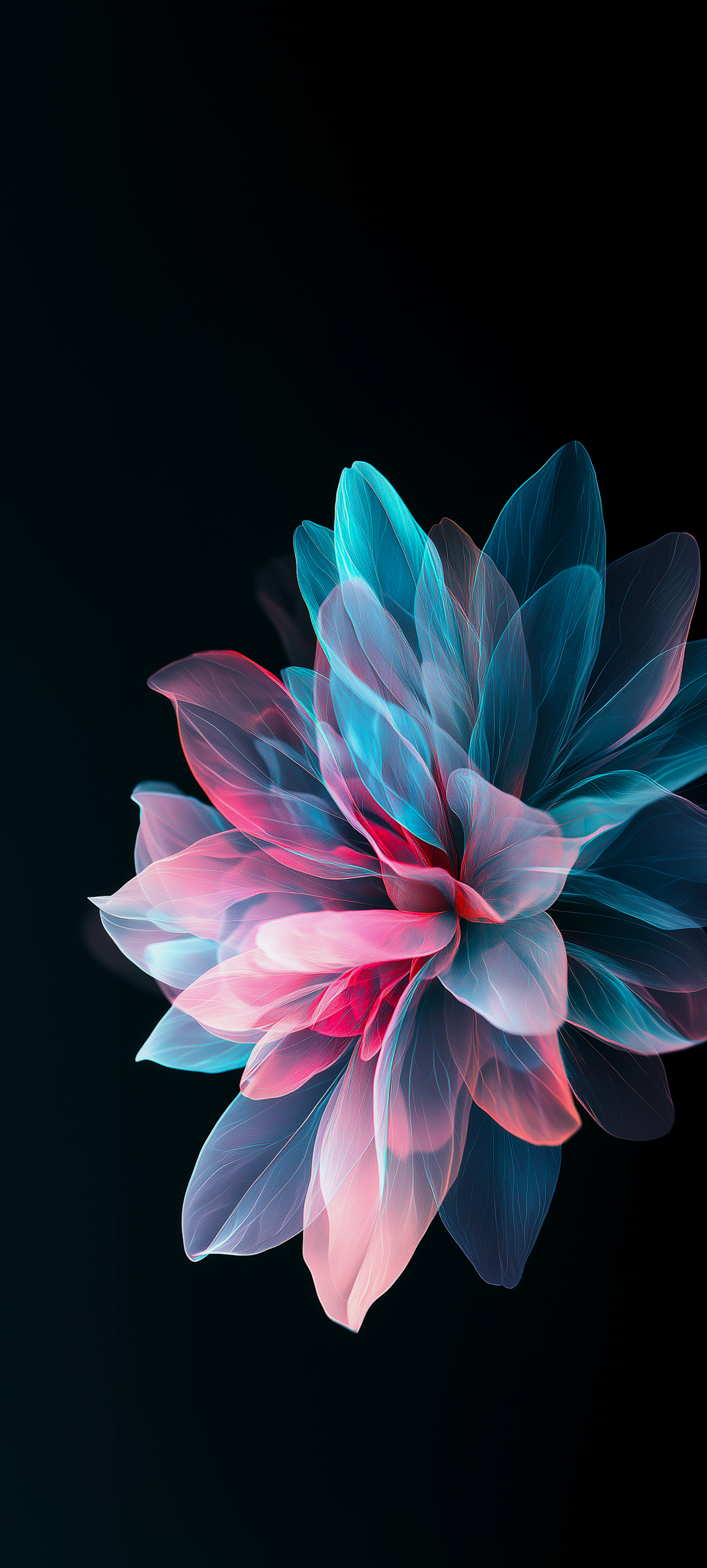 Abstract Neon Flower - abstract wallpaper for Darkify