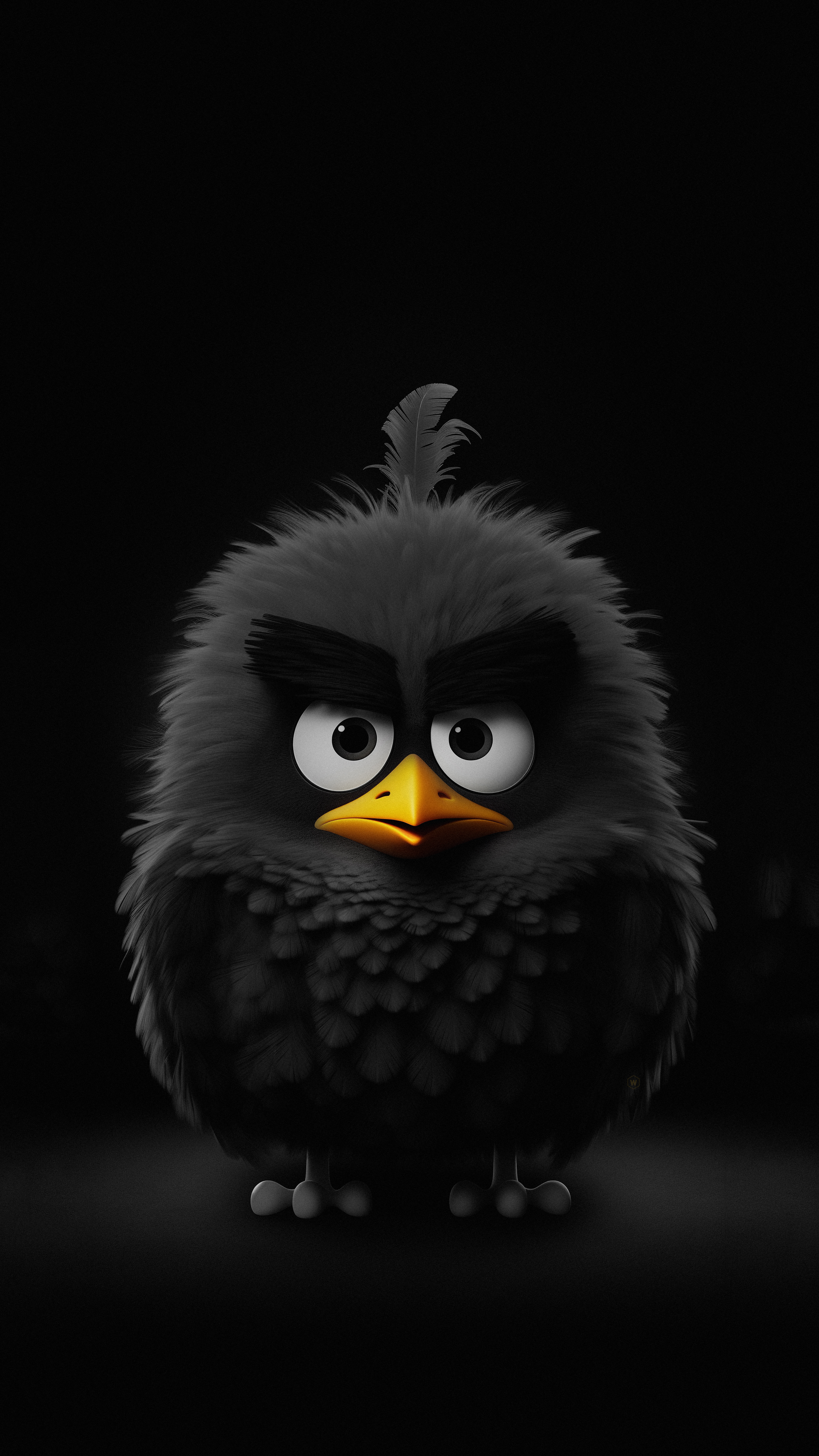 Angry Black Bird - character wallpaper for Darkify