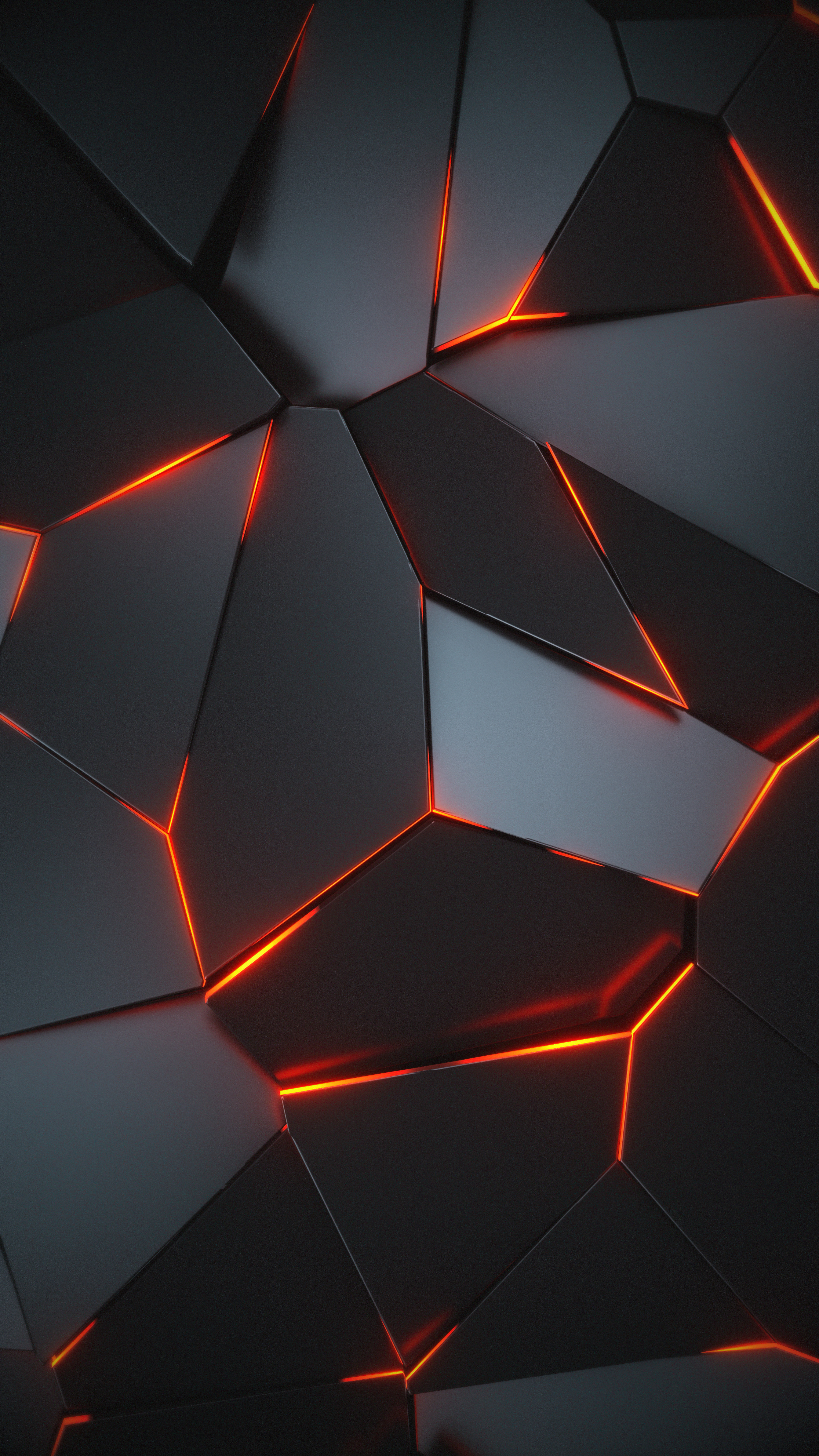 Black Orange Fracture - abstract wallpaper for Darkify